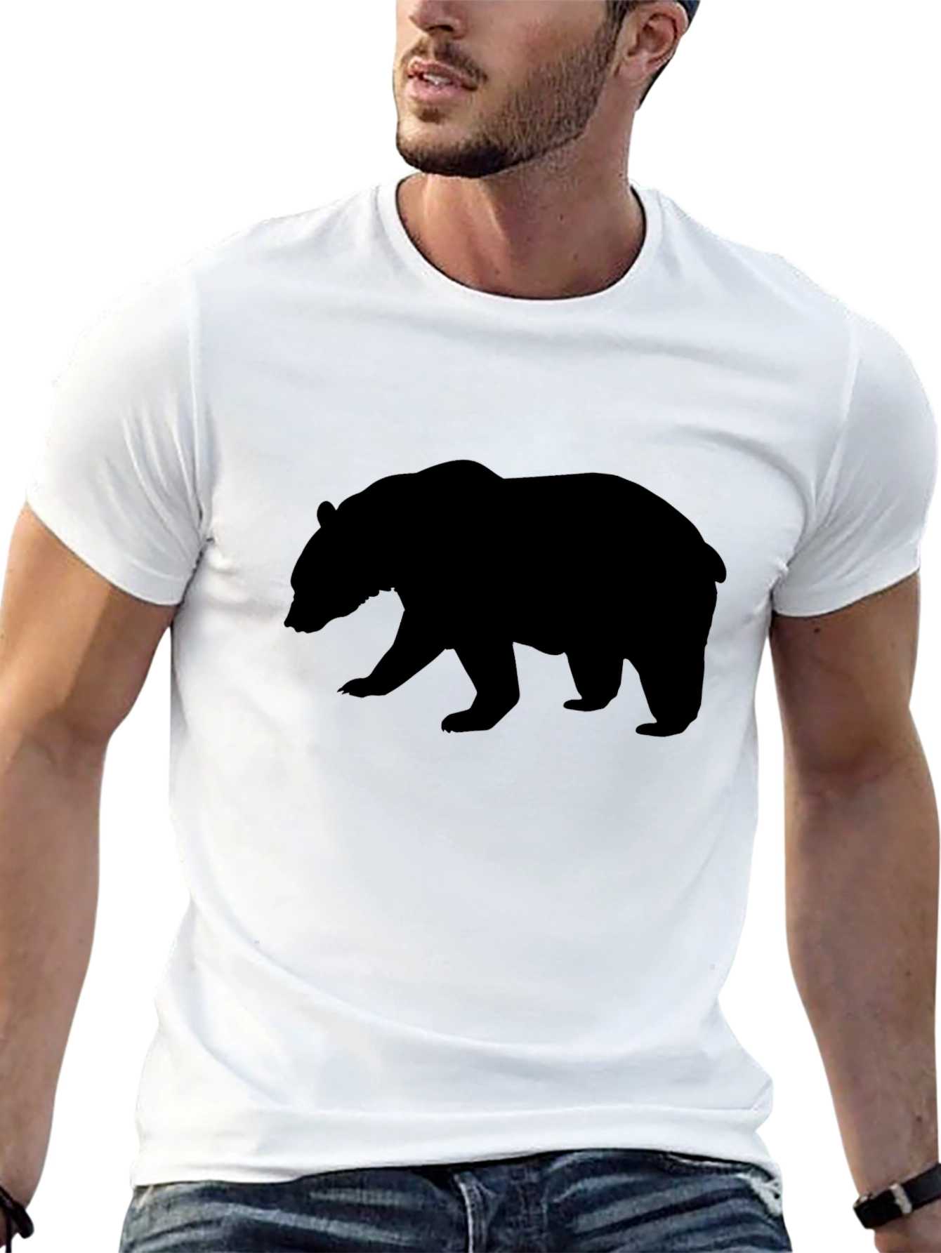 Black Bear Silhouette T-Shirt - Mens Graphic Tee