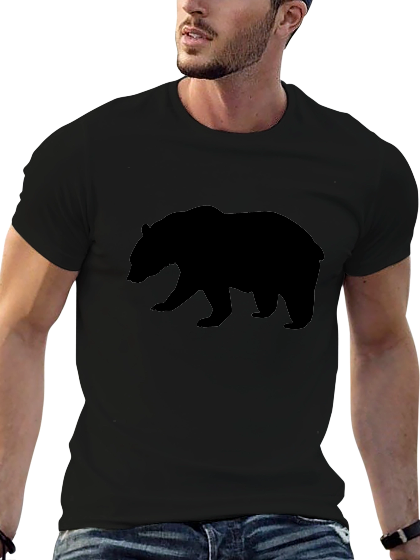Black Bear Silhouette T-Shirt - Mens Graphic Tee
