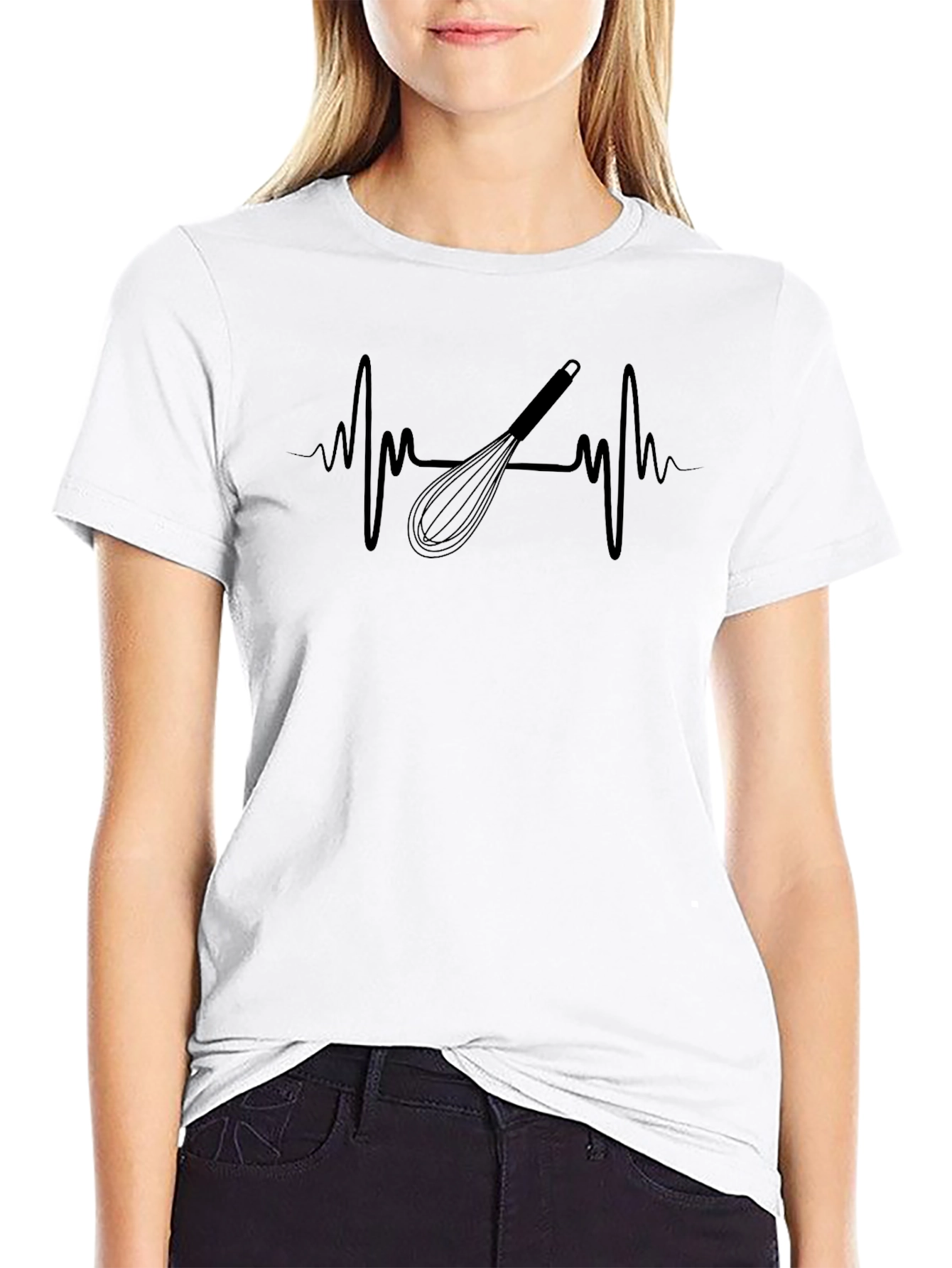 Chefs Heartbeat T-Shirt - Culinary Whisk Design