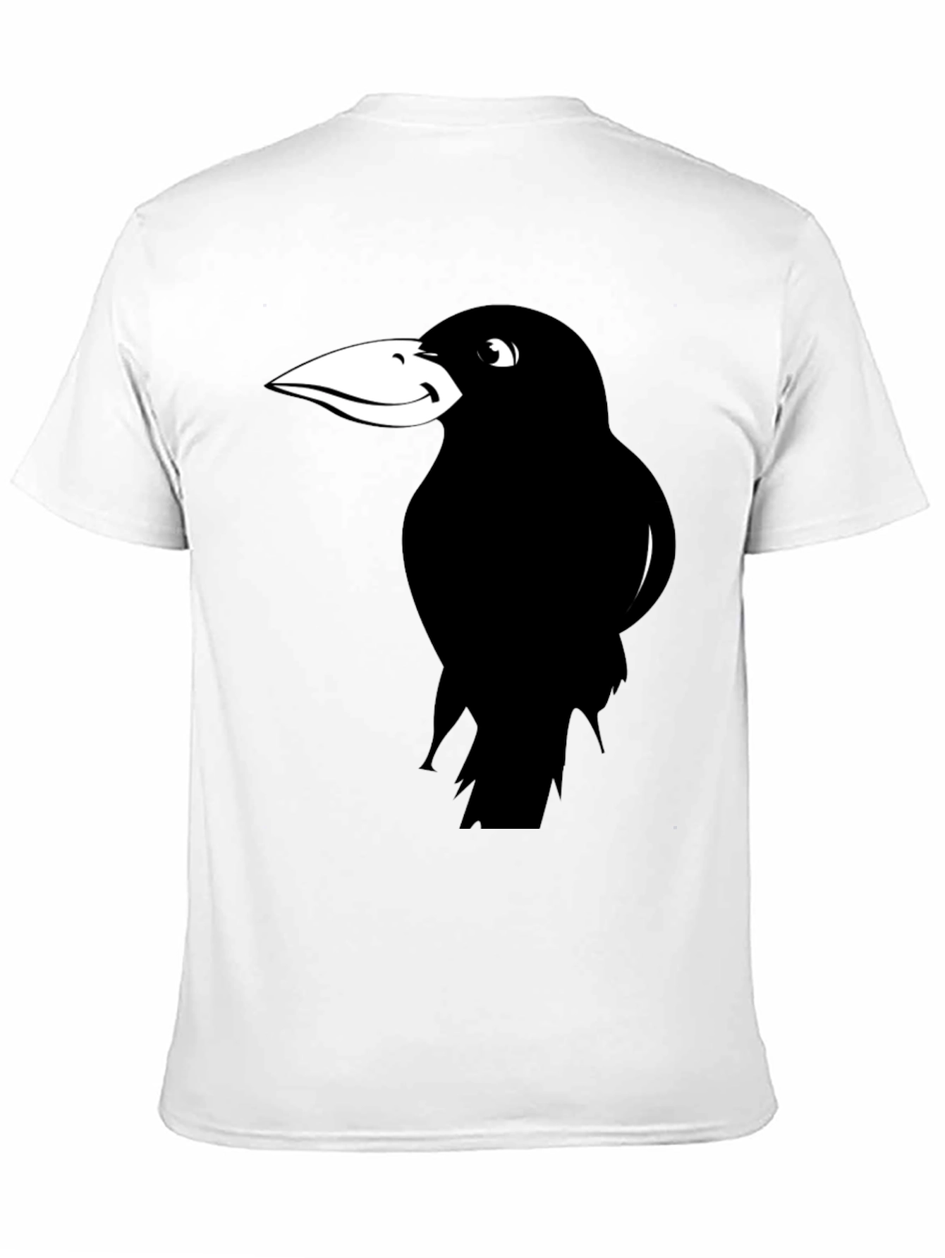 Raven Graphic Tee - Black Cotton Casual T-Shirt