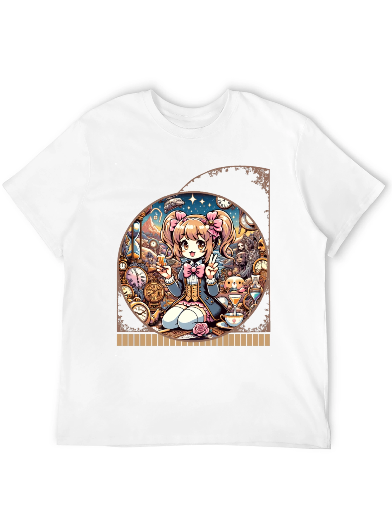 Anime Girl Time Travel Graphic Tee - Unique Design