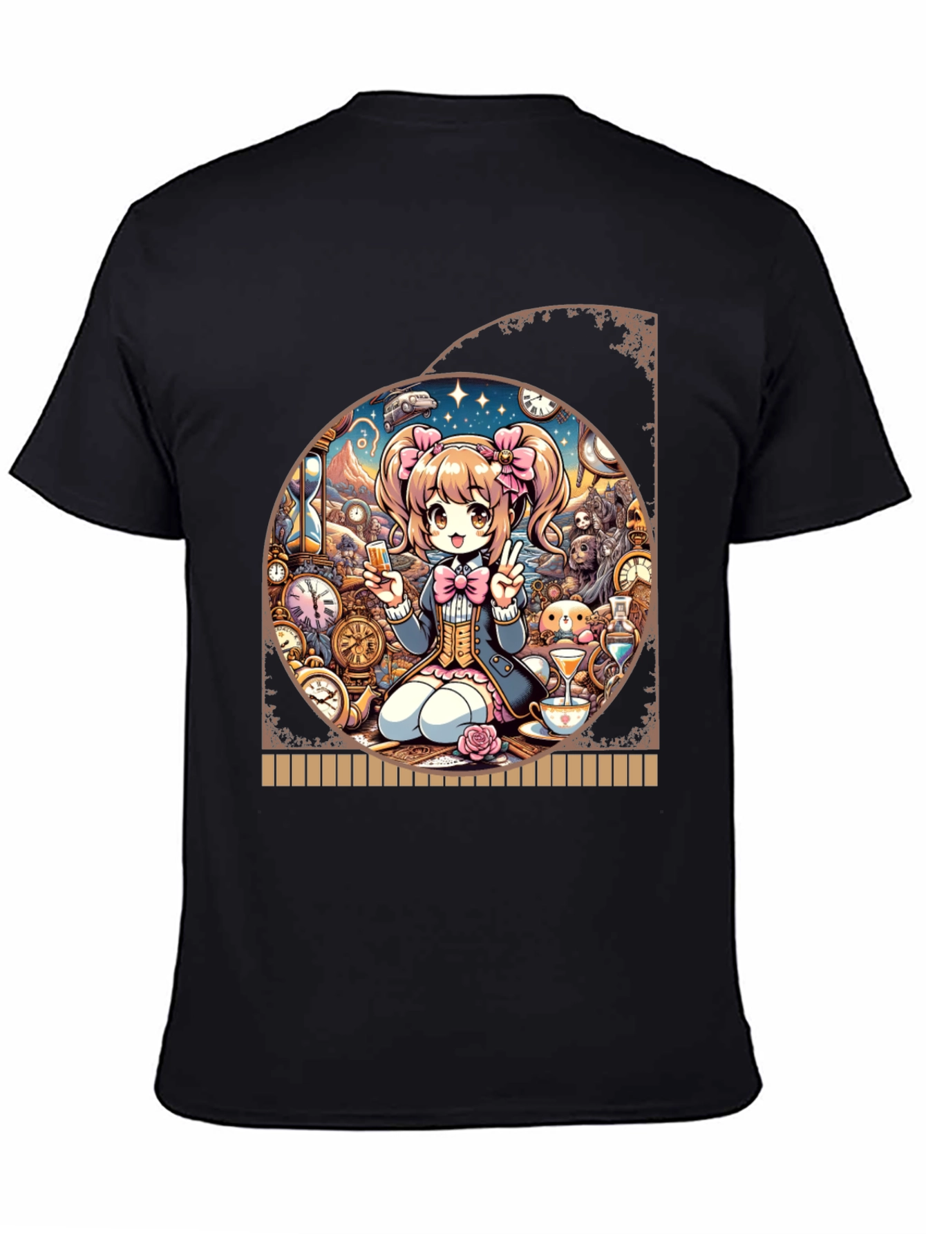 Anime Girl Time Travel Graphic Tee - Unique Design