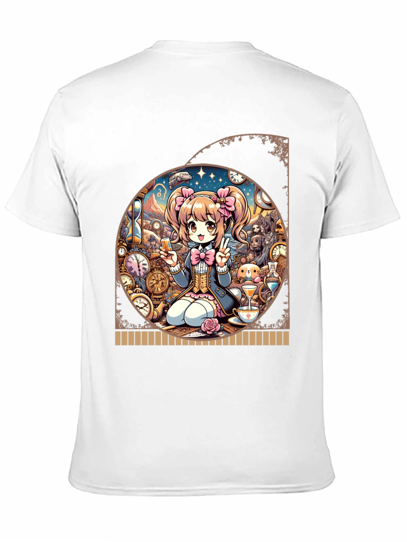 Anime Girl Time Travel Graphic Tee - Unique Design