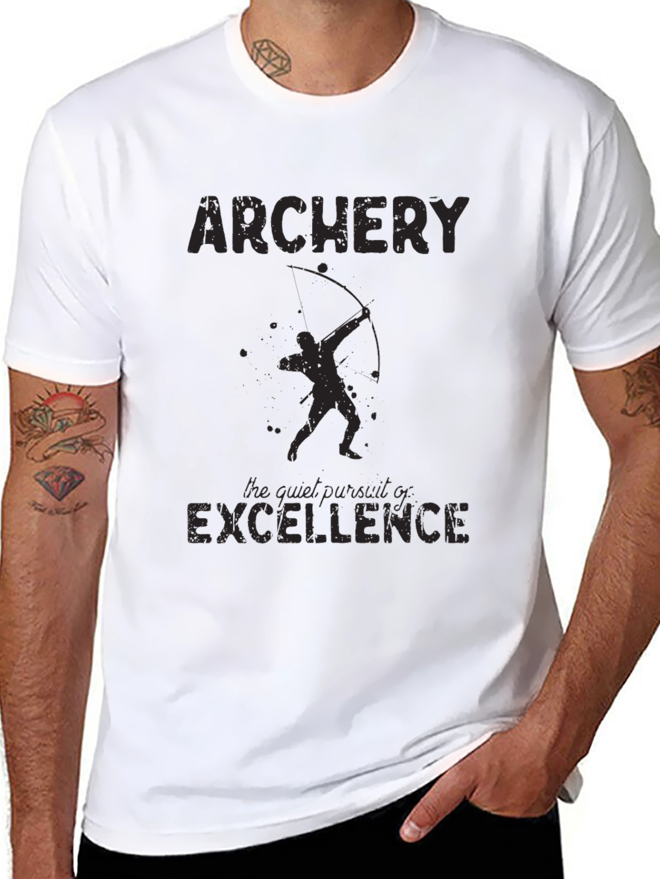 Archery Excellence Black Graphic T-Shirt