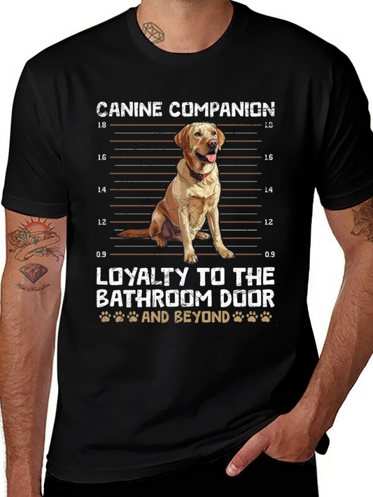 Canine Companion T-Shirt: Loyalty Beyond the Bathroom Door