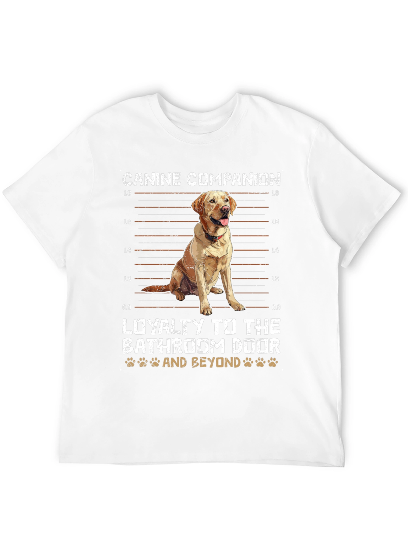 Canine Companion T-Shirt: Loyalty Beyond the Bathroom Door