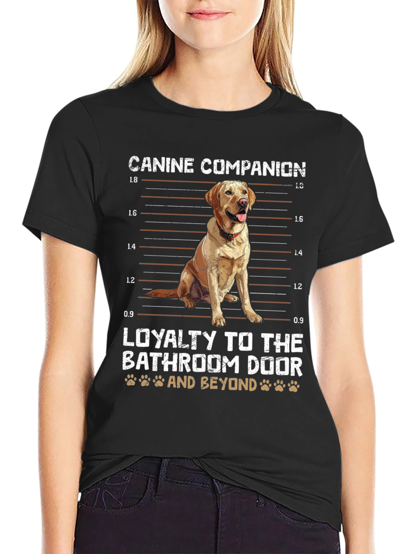 Canine Companion T-Shirt: Loyalty Beyond the Bathroom Door