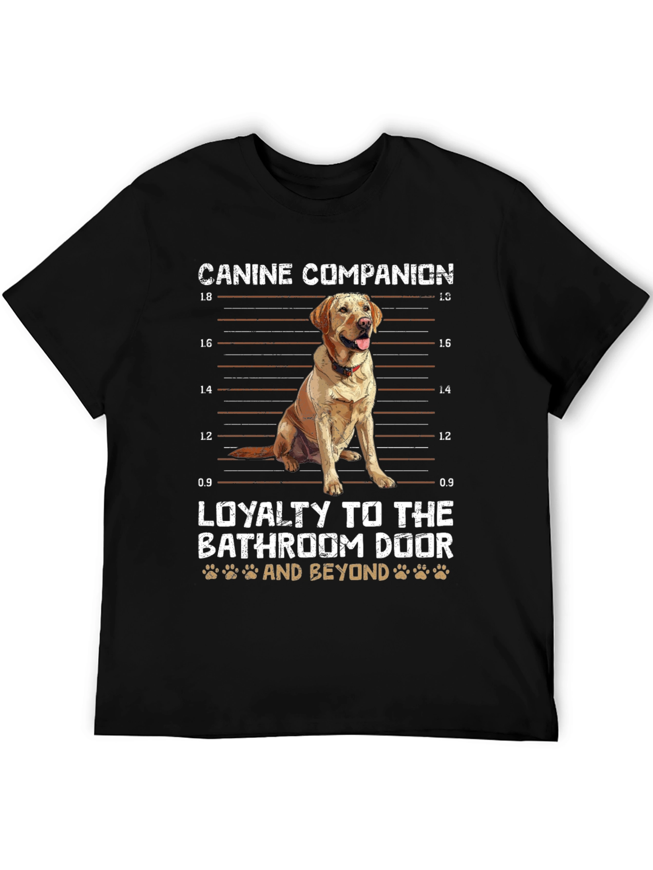 Canine Companion T-Shirt: Loyalty Beyond the Bathroom Door