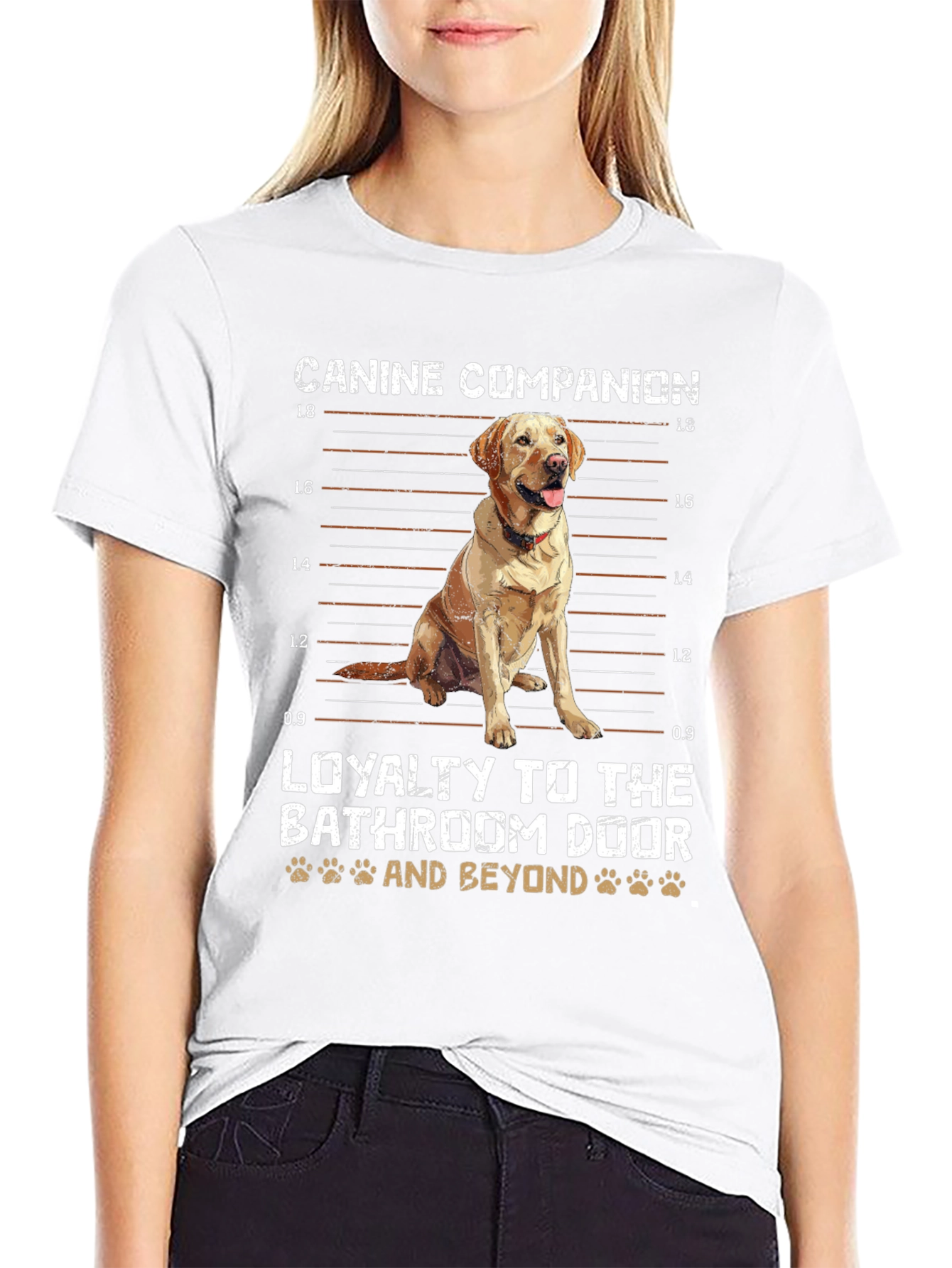 Canine Companion T-Shirt: Loyalty Beyond the Bathroom Door