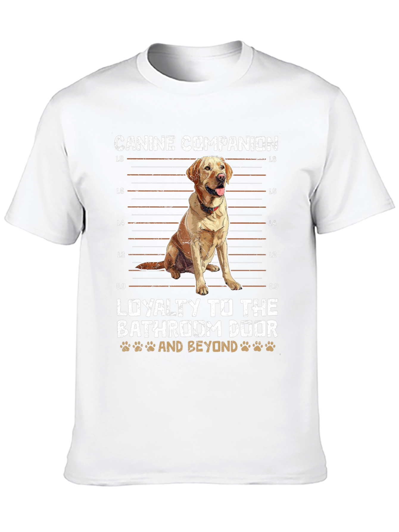 Canine Companion T-Shirt: Loyalty Beyond the Bathroom Door