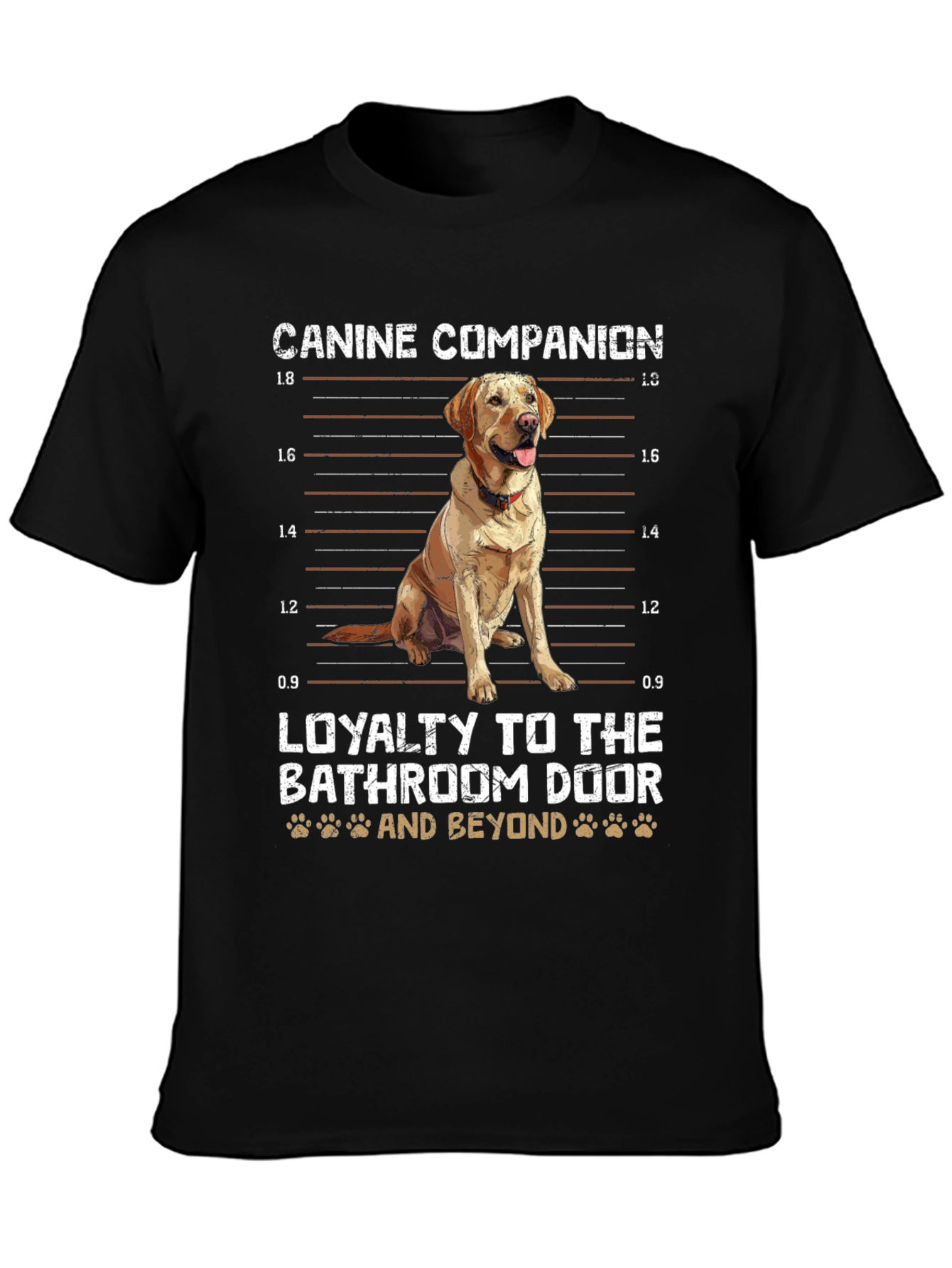 Canine Companion T-Shirt: Loyalty Beyond the Bathroom Door
