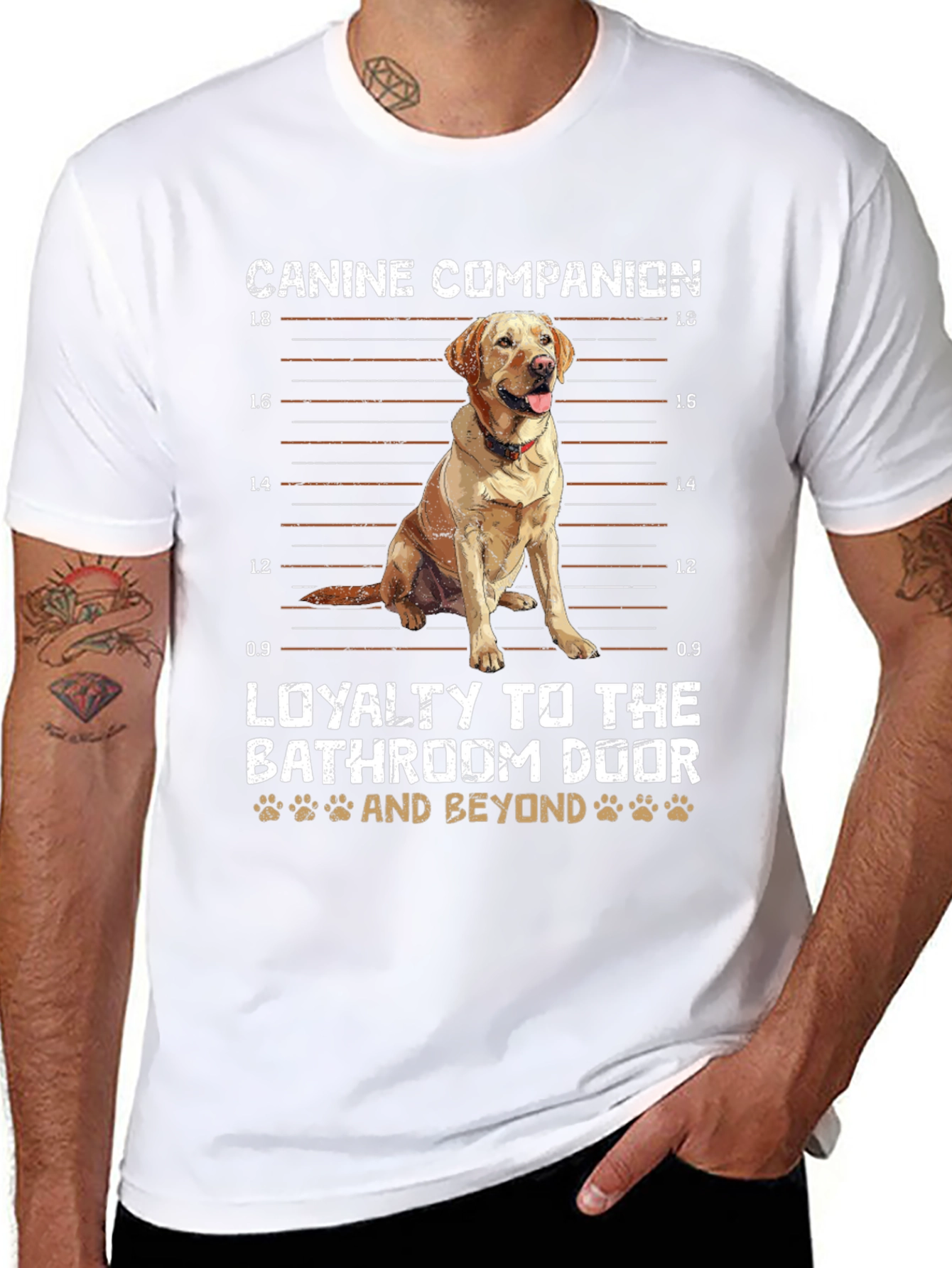Canine Companion T-Shirt: Loyalty Beyond the Bathroom Door