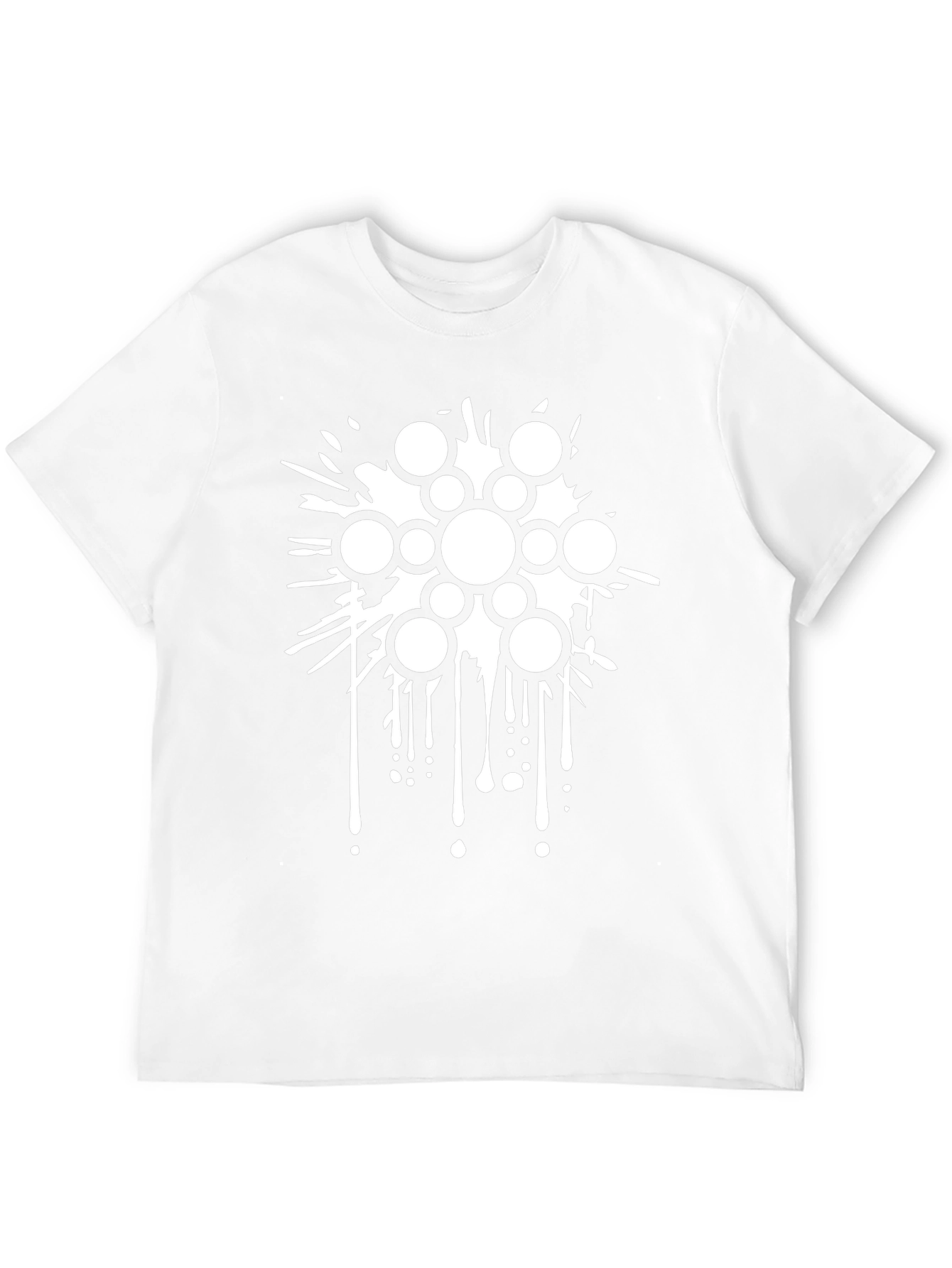 Abstract Circle Splash Graphic Black T-Shirt