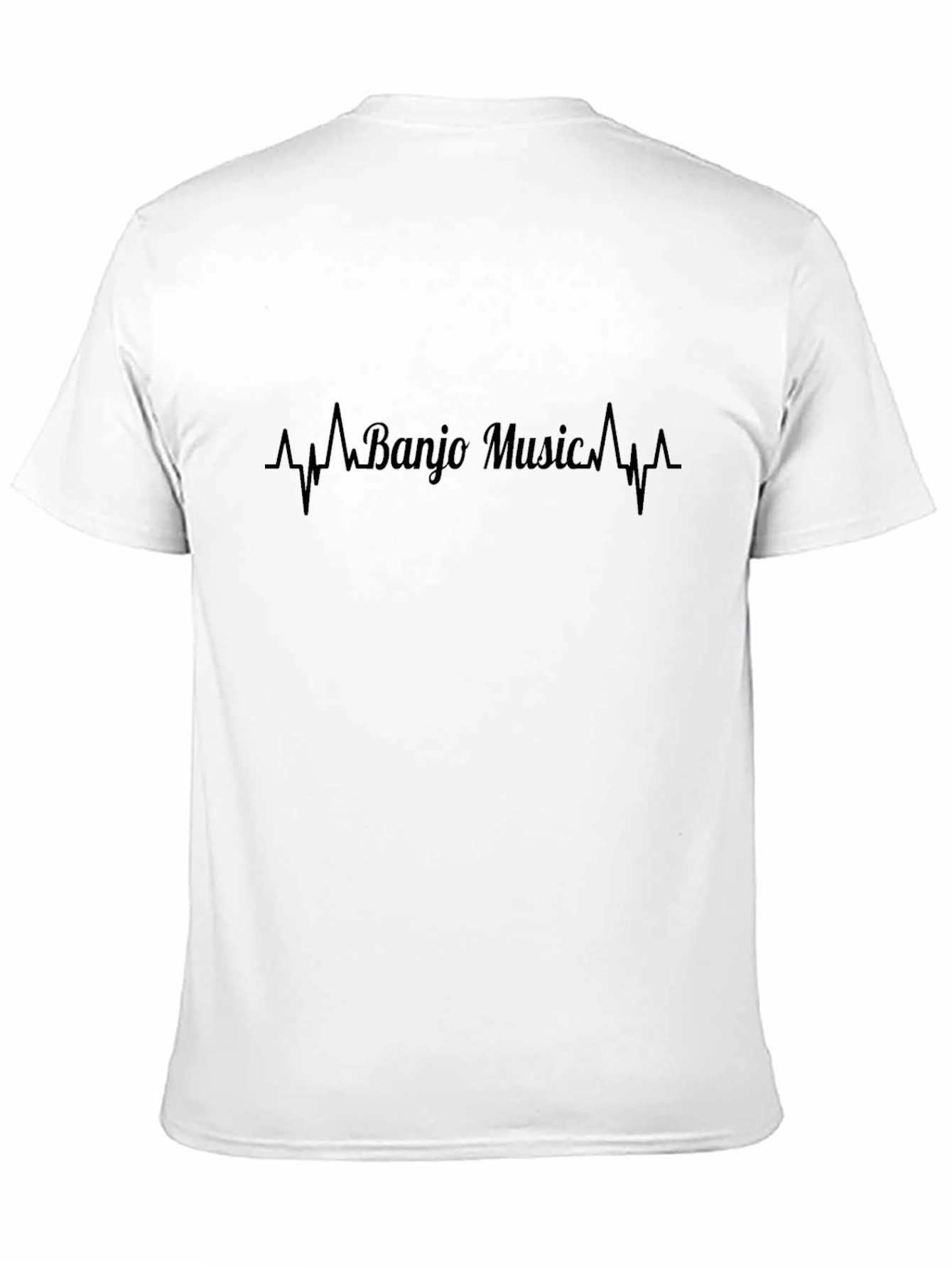 Banjo Music Heartbeat T-Shirt - Black