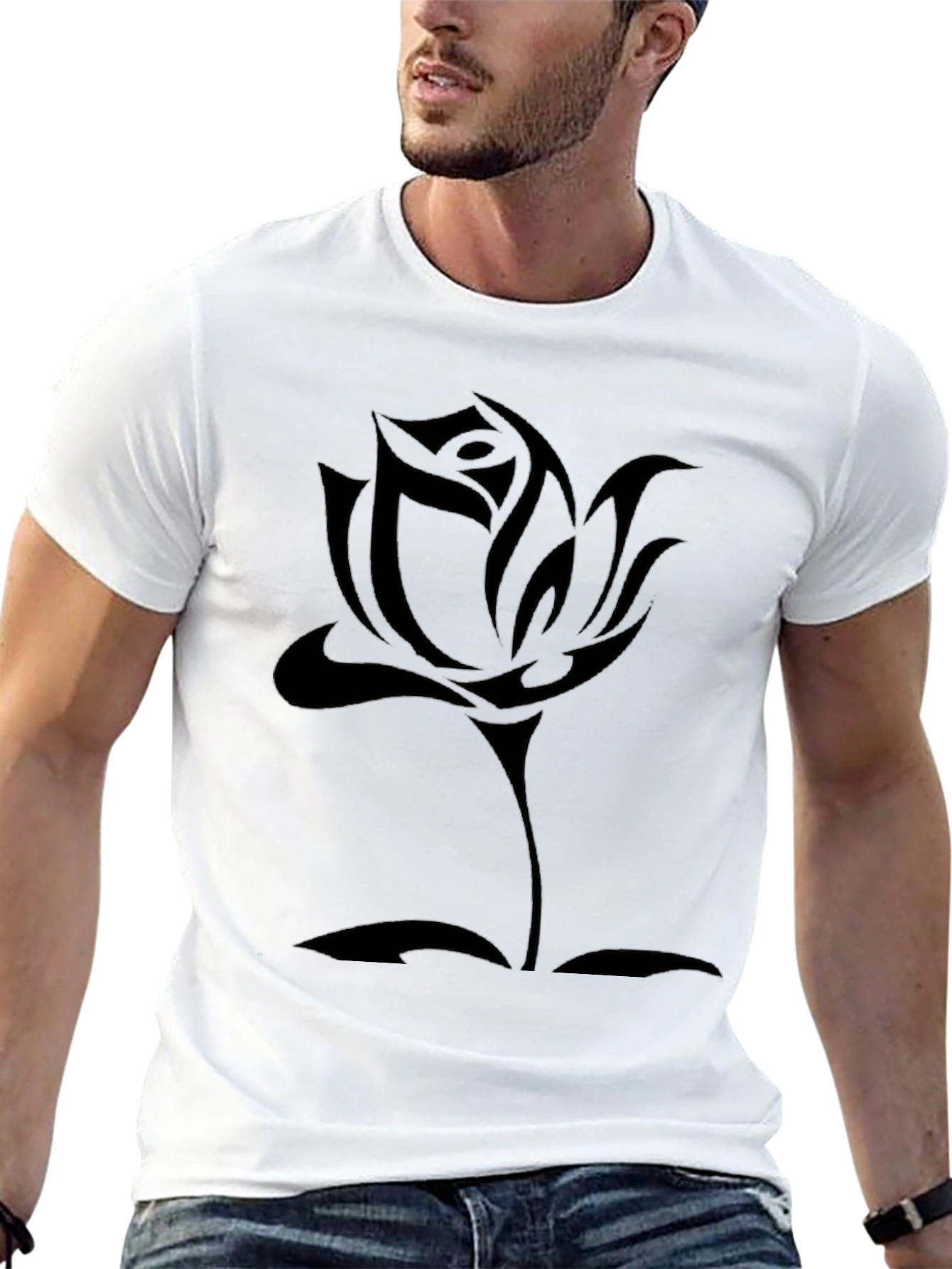 Black Rose Graphic Tee - Modern Menswear