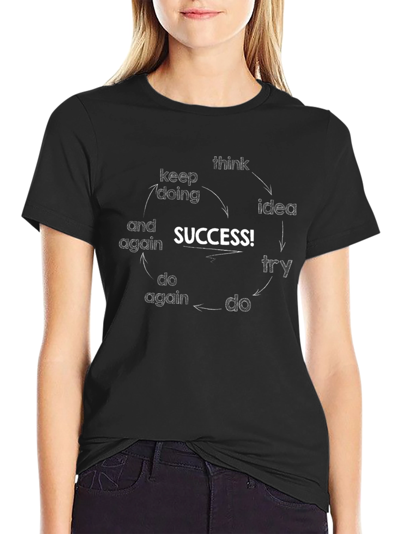 Success Cycle Black T-Shirt