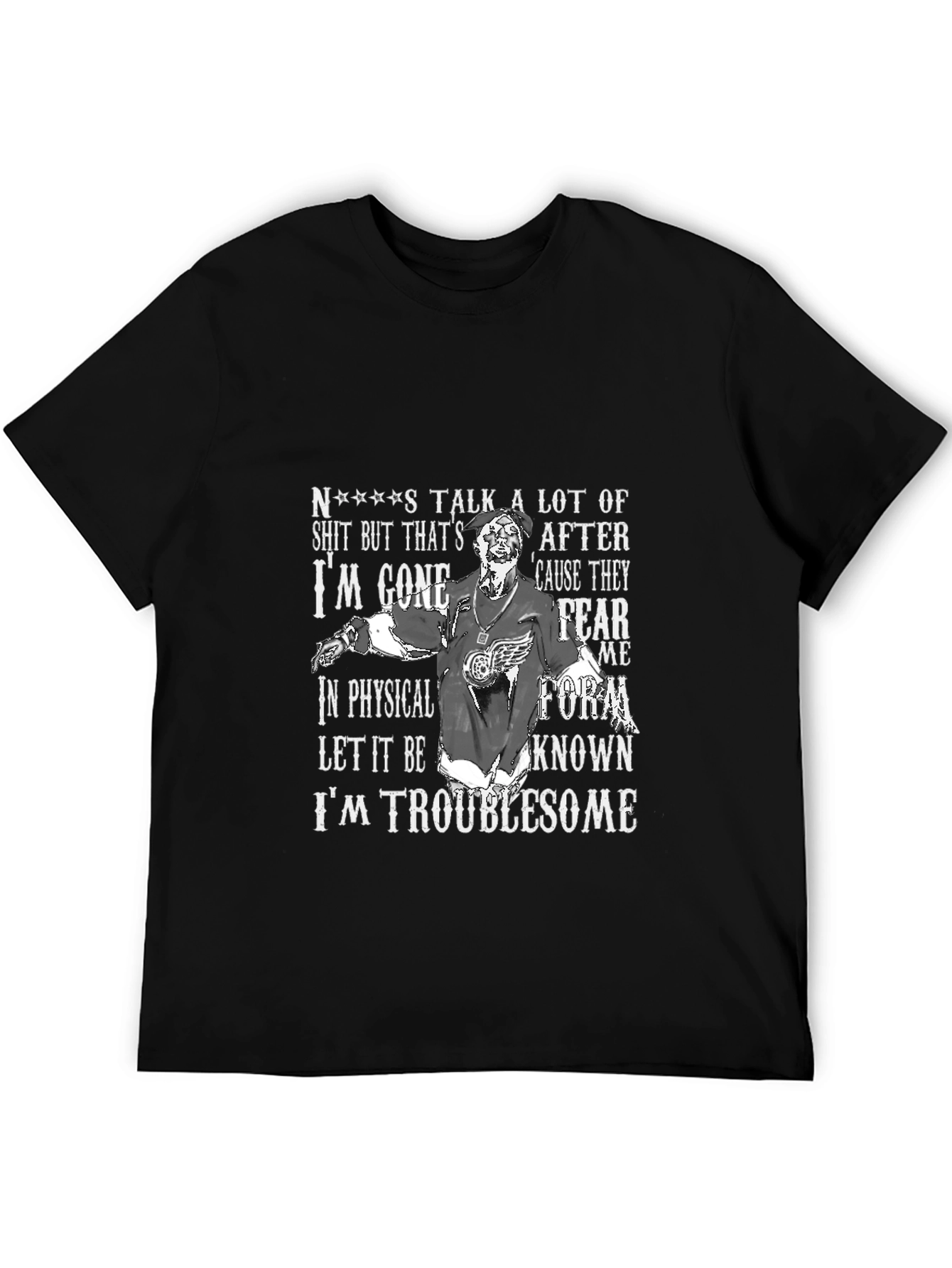 Troublesome Graphic Print T-Shirt