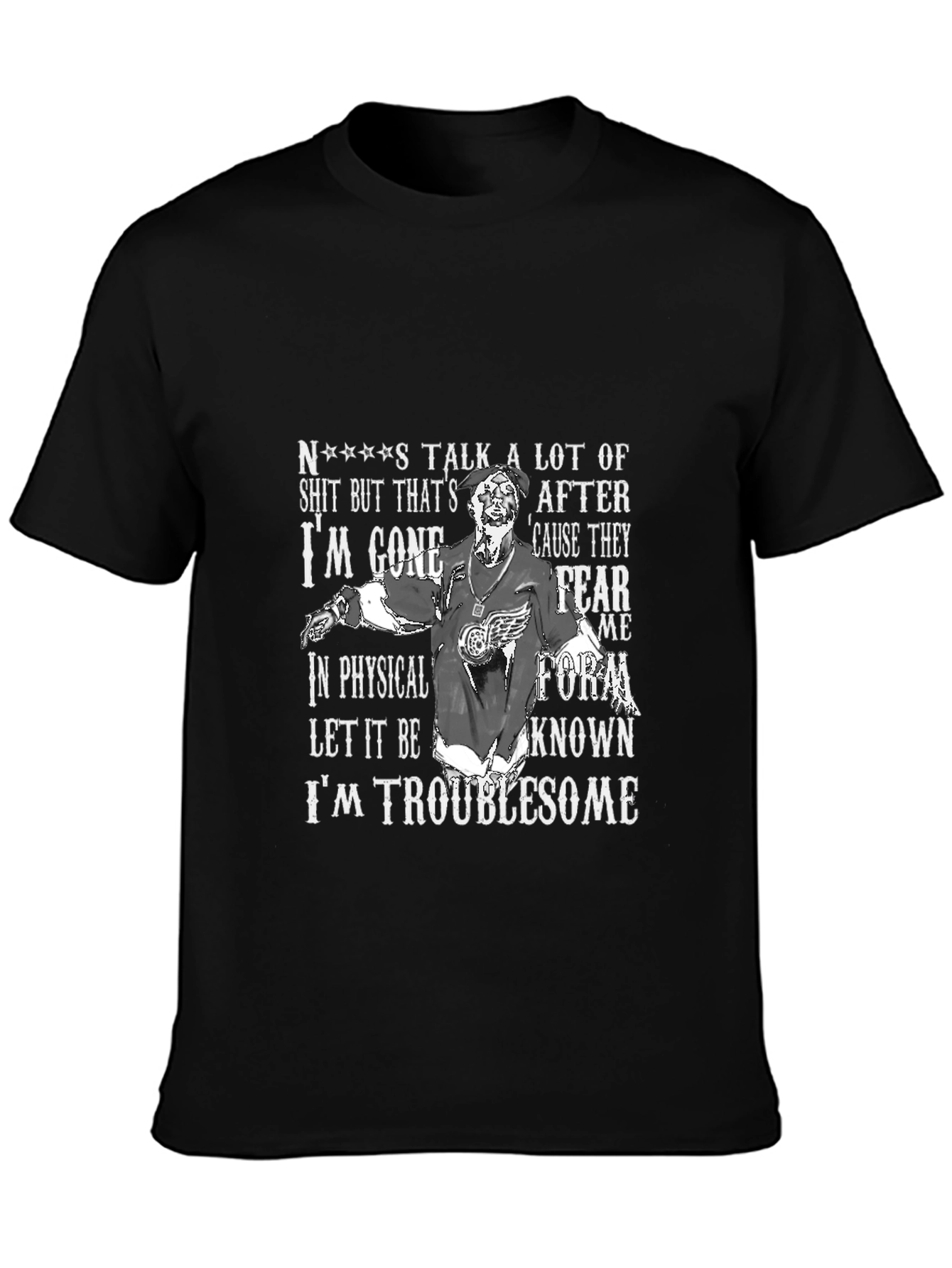 Troublesome Graphic Print T-Shirt