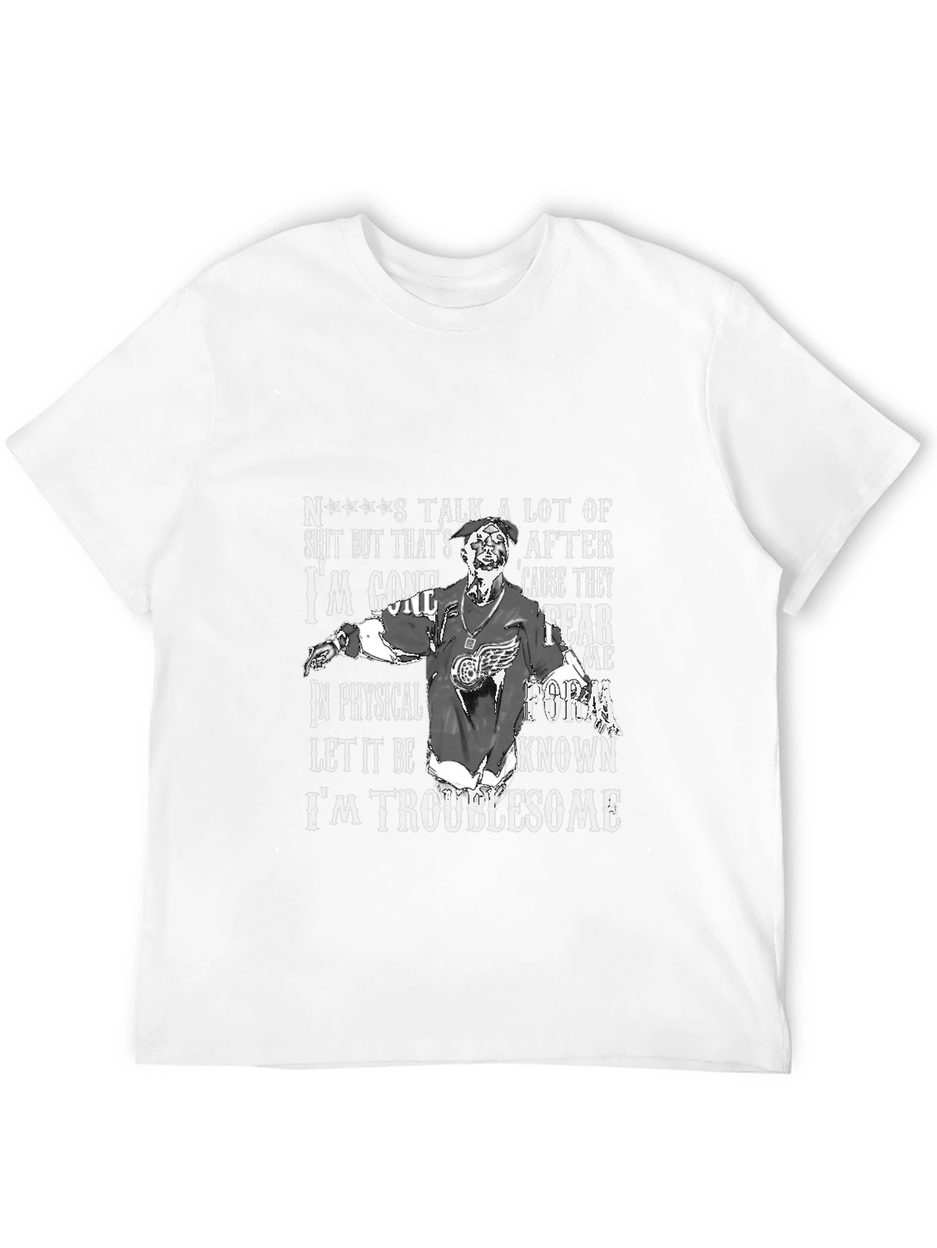 Troublesome Graphic Print T-Shirt