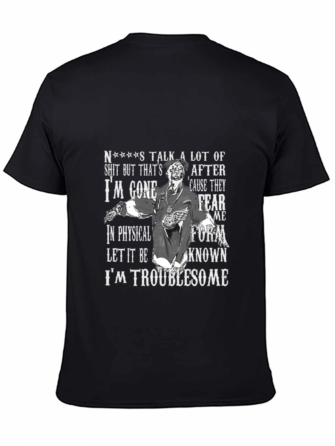 Troublesome Graphic Print T-Shirt