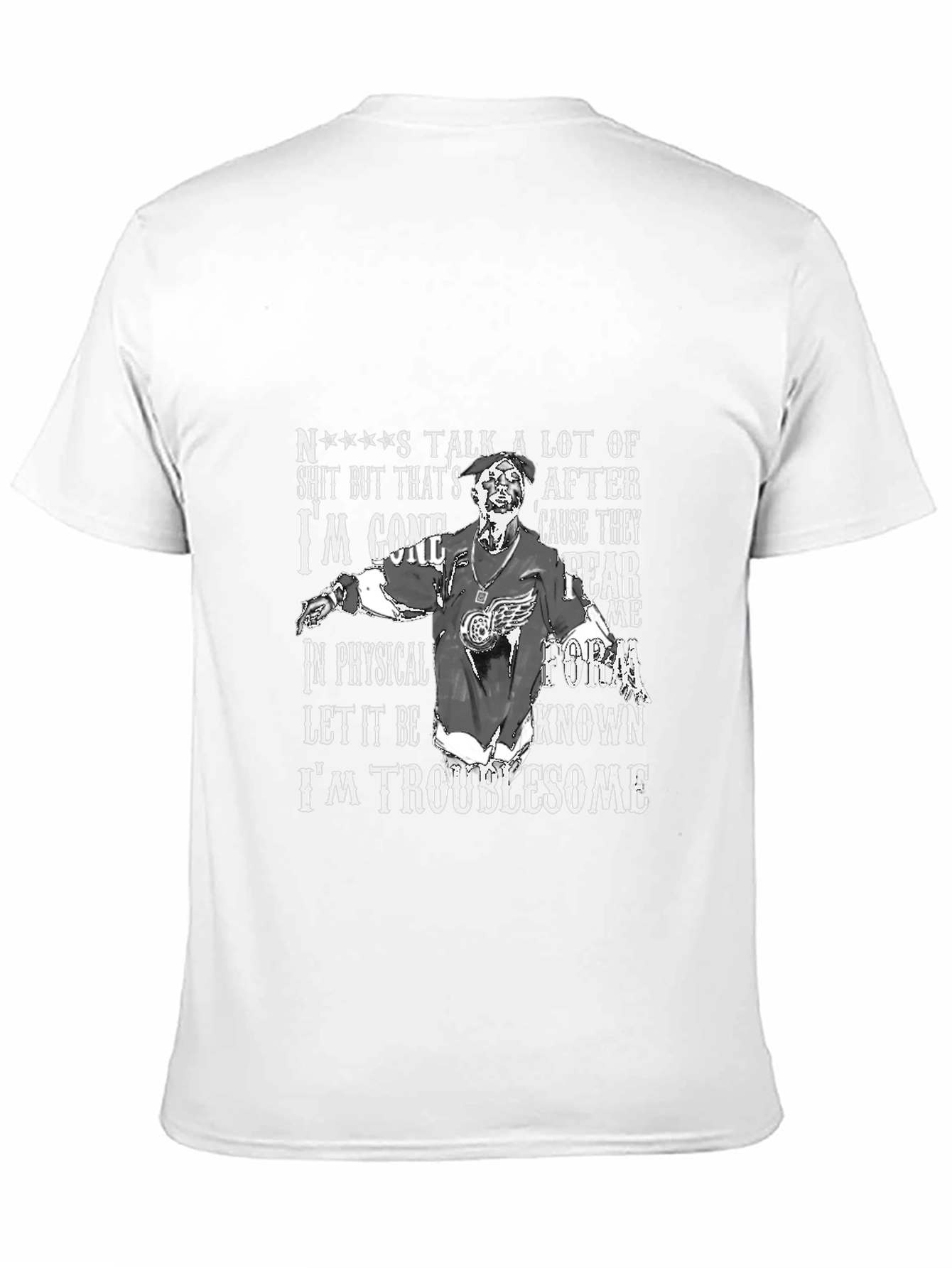 Troublesome Graphic Print T-Shirt