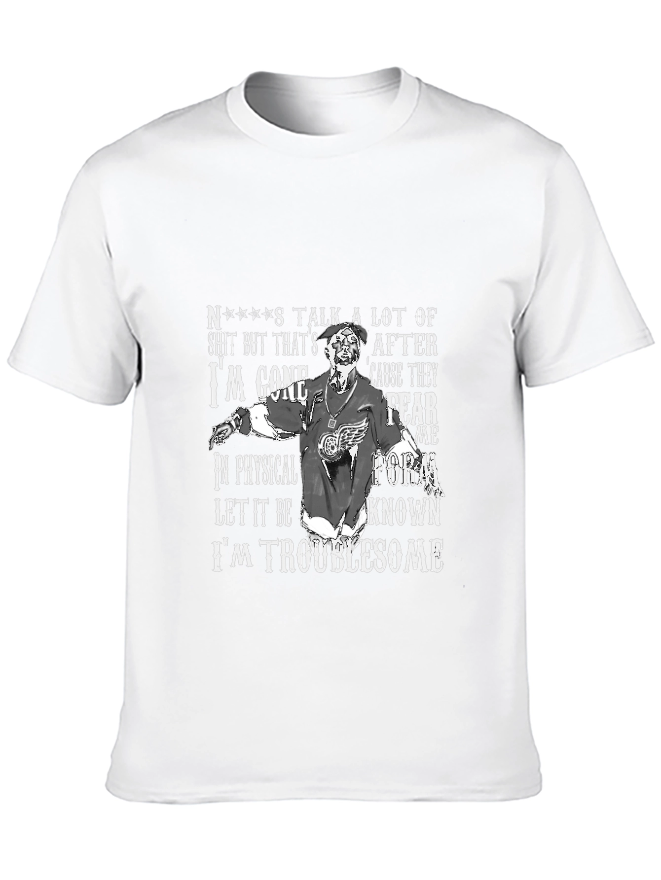 Troublesome Graphic Print T-Shirt