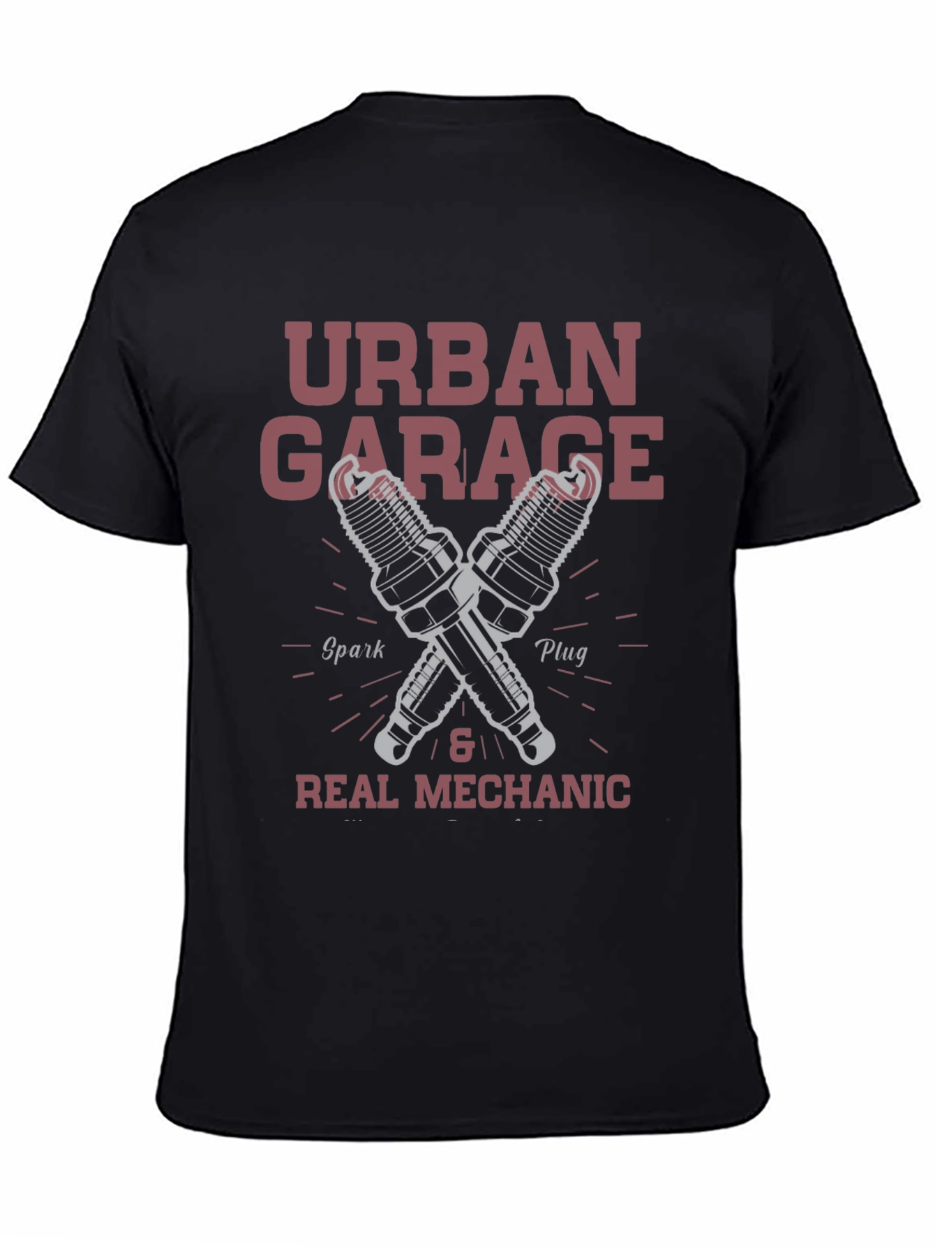 Urban Garage Mechanic T-Shirt - Spark Plug Design