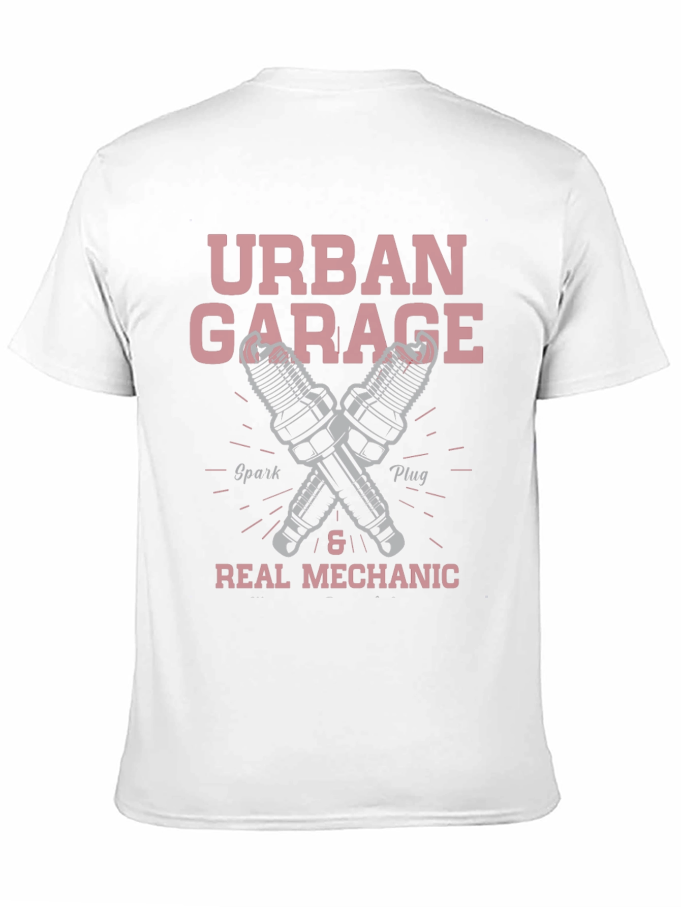Urban Garage Mechanic T-Shirt - Spark Plug Design