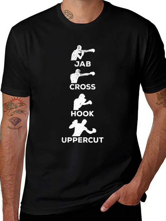 Boxing Punches T-Shirt - Jab Cross Hook Uppercut