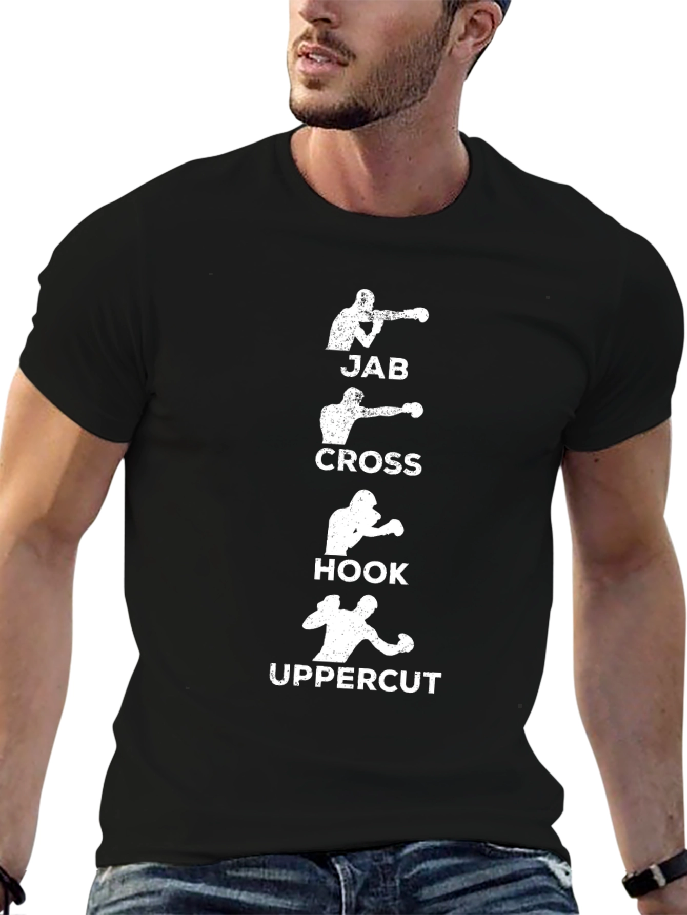 Boxing Punches T-Shirt - Jab Cross Hook Uppercut