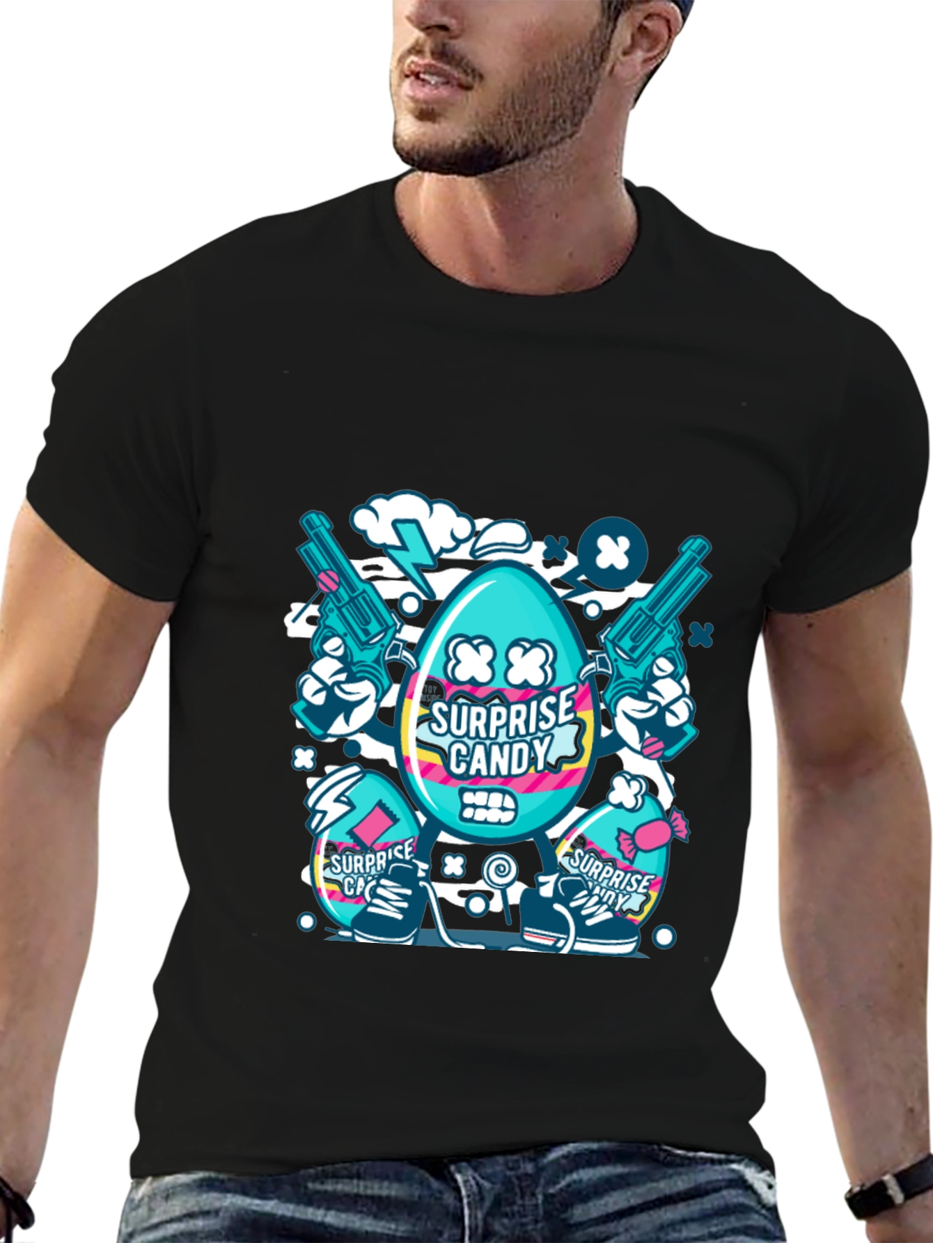 Surprise Candy Graphic T-Shirt - Funky Streetwear