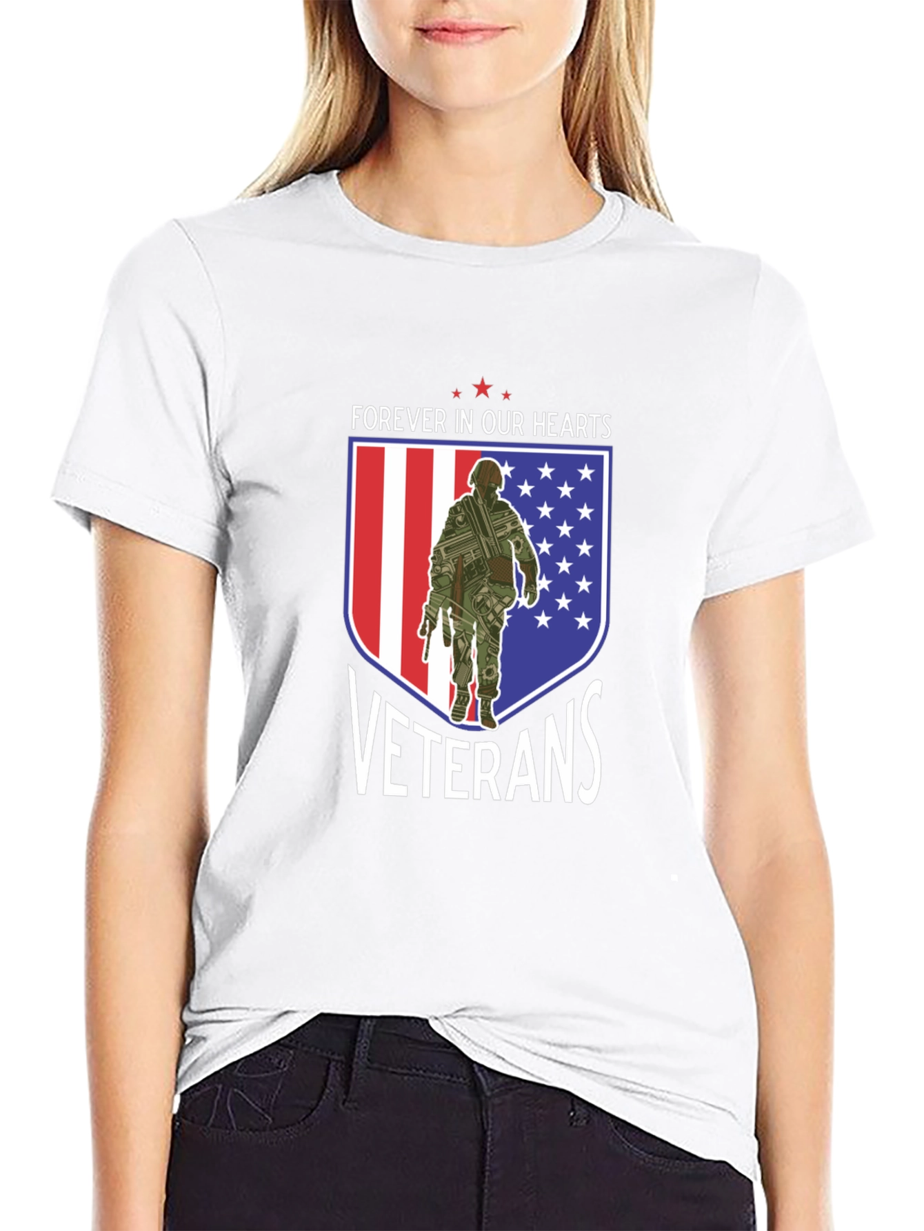 Veterans Forever In Our Hearts Graphic T-Shirt