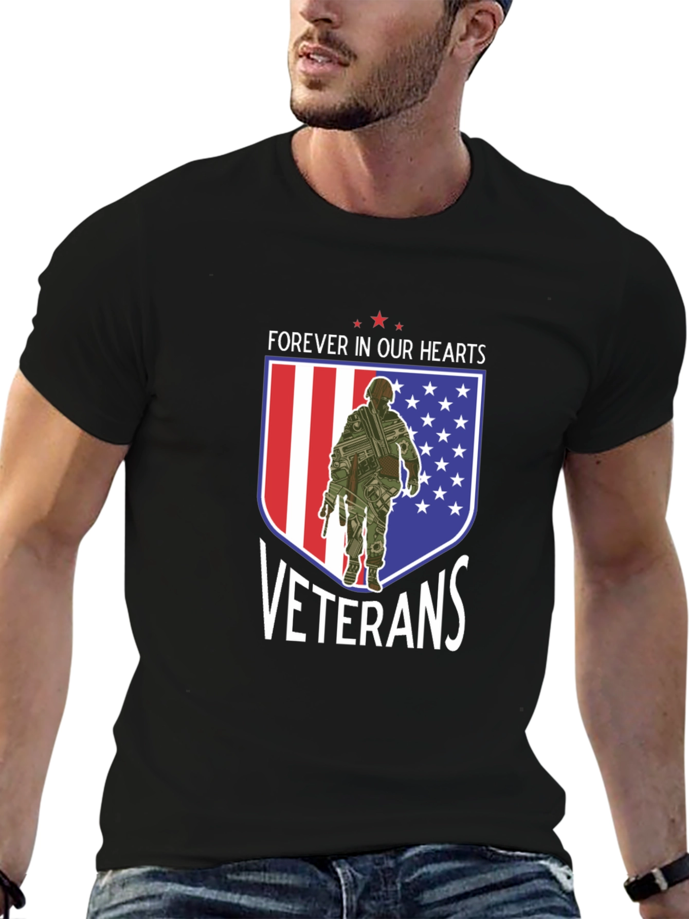 Veterans Forever In Our Hearts Graphic T-Shirt