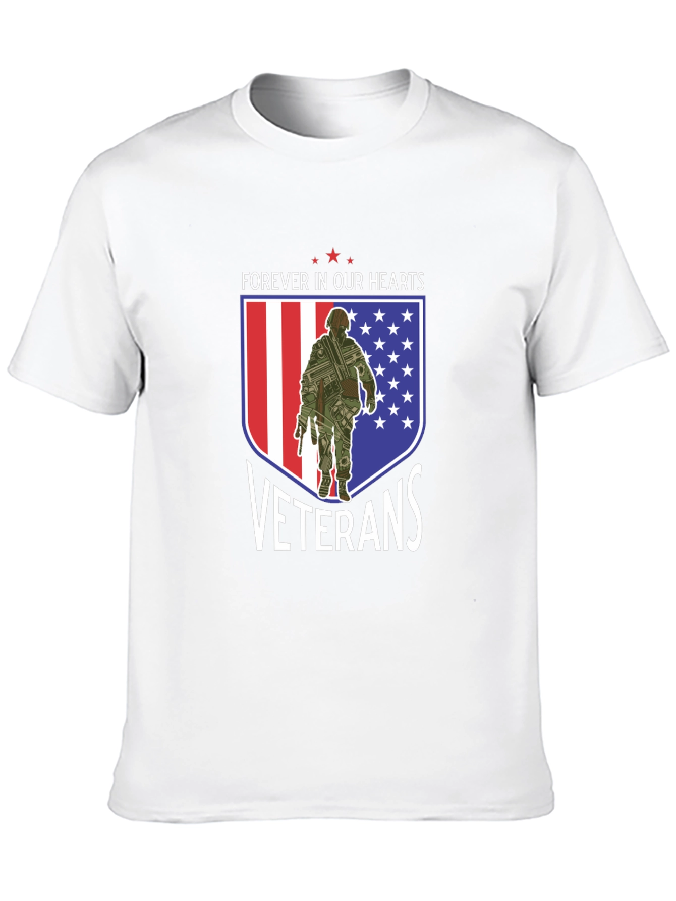 Veterans Forever In Our Hearts Graphic T-Shirt