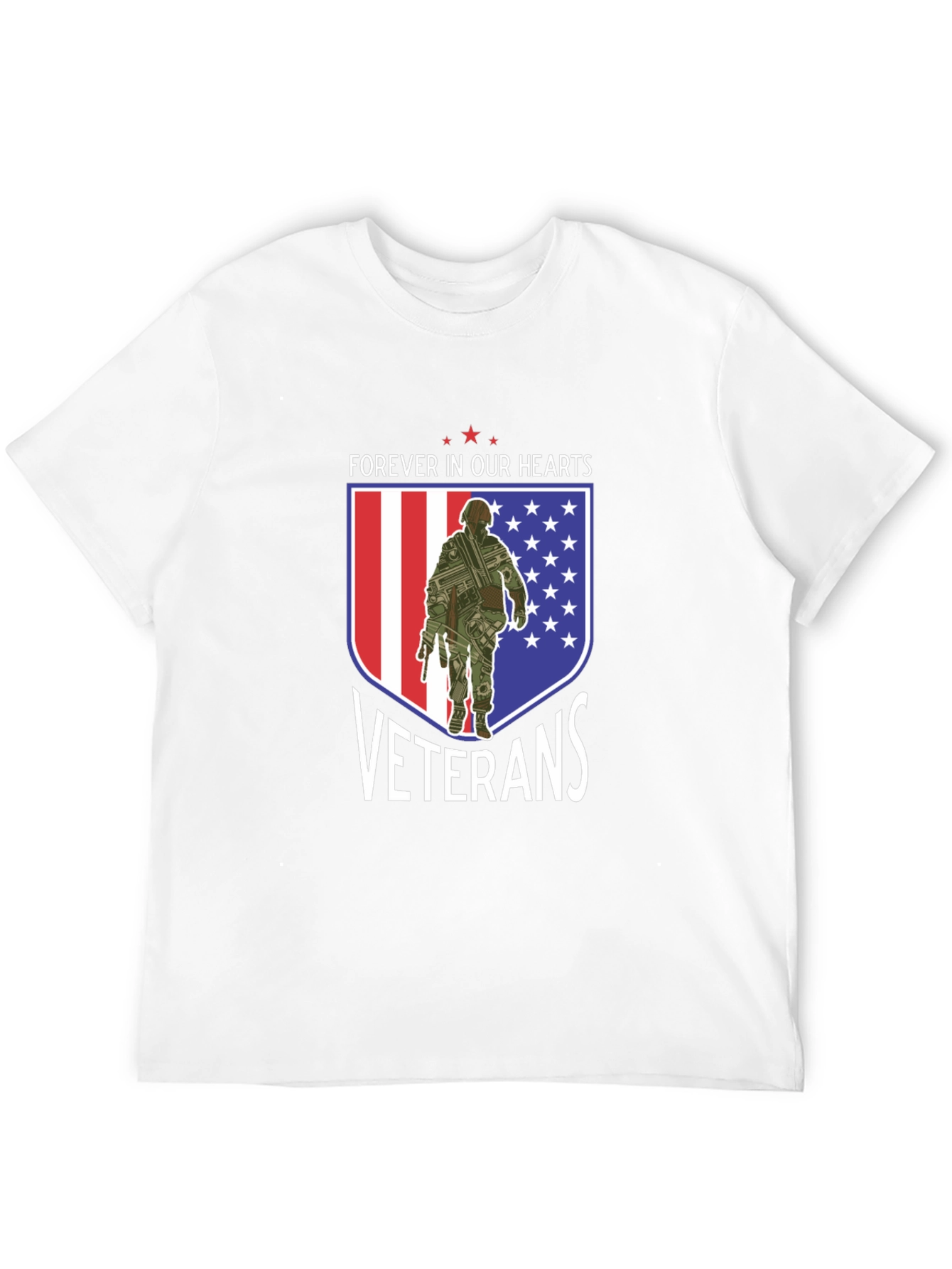 Veterans Forever In Our Hearts Graphic T-Shirt