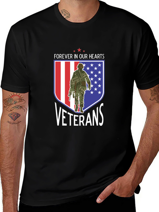 Veterans Forever In Our Hearts Graphic T-Shirt