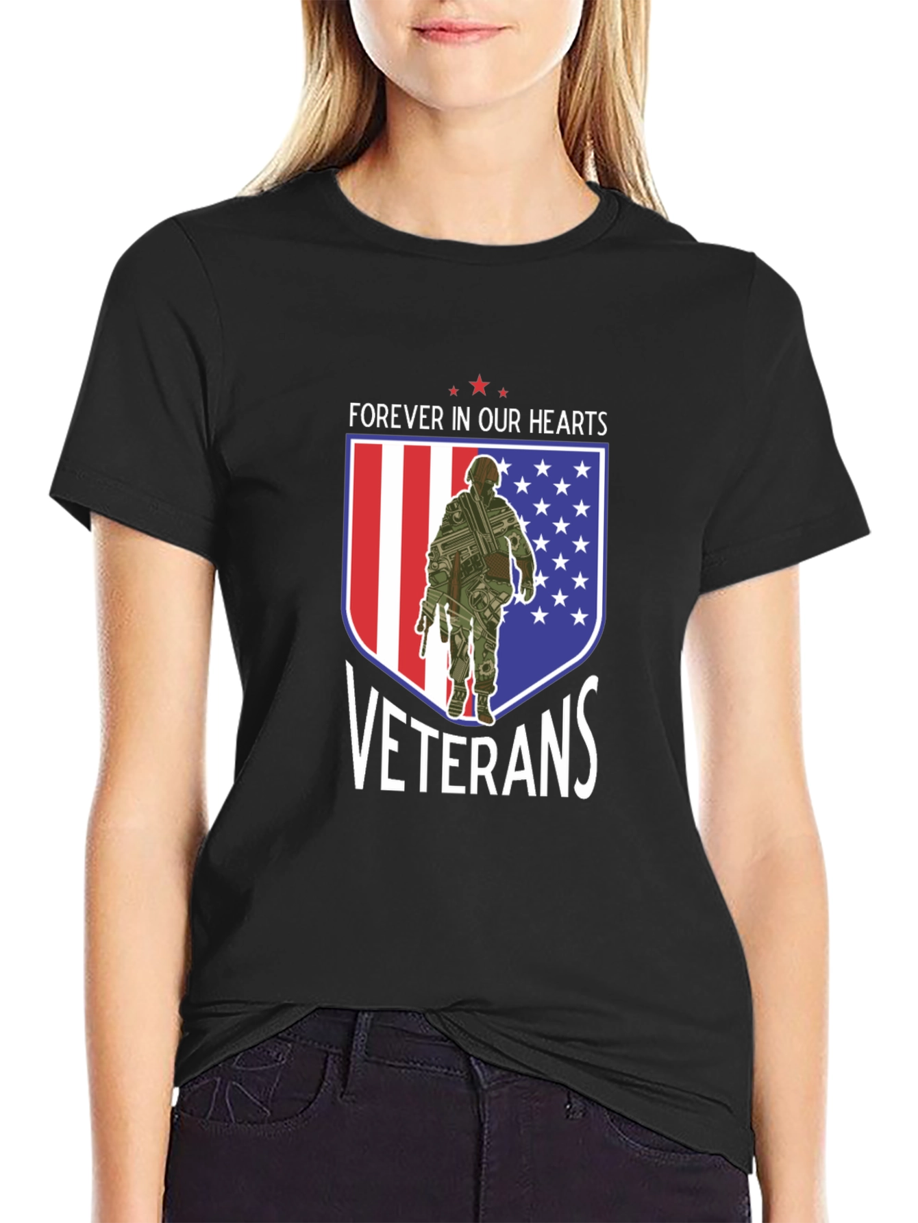 Veterans Forever In Our Hearts Graphic T-Shirt