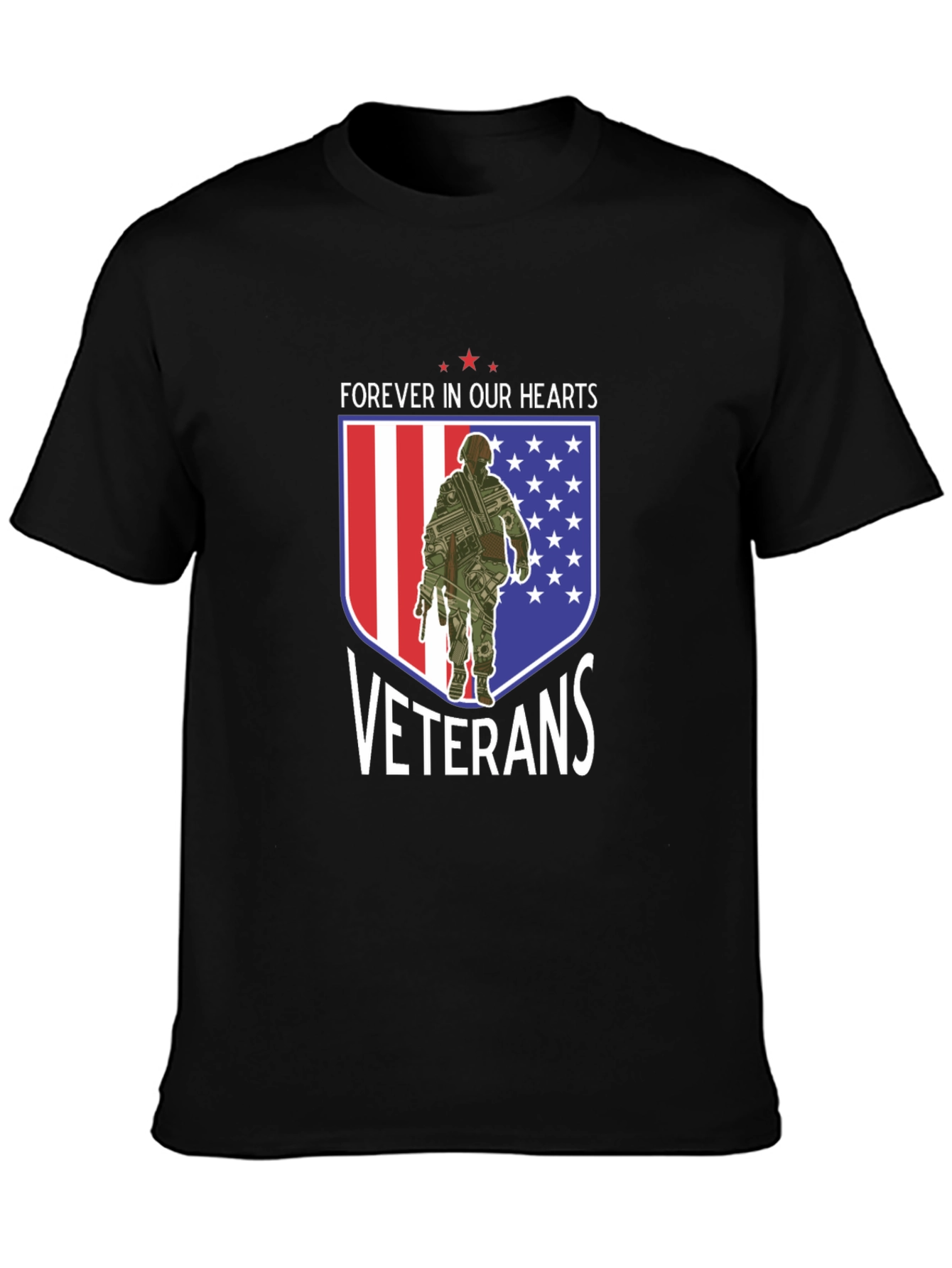 Veterans Forever In Our Hearts Graphic T-Shirt