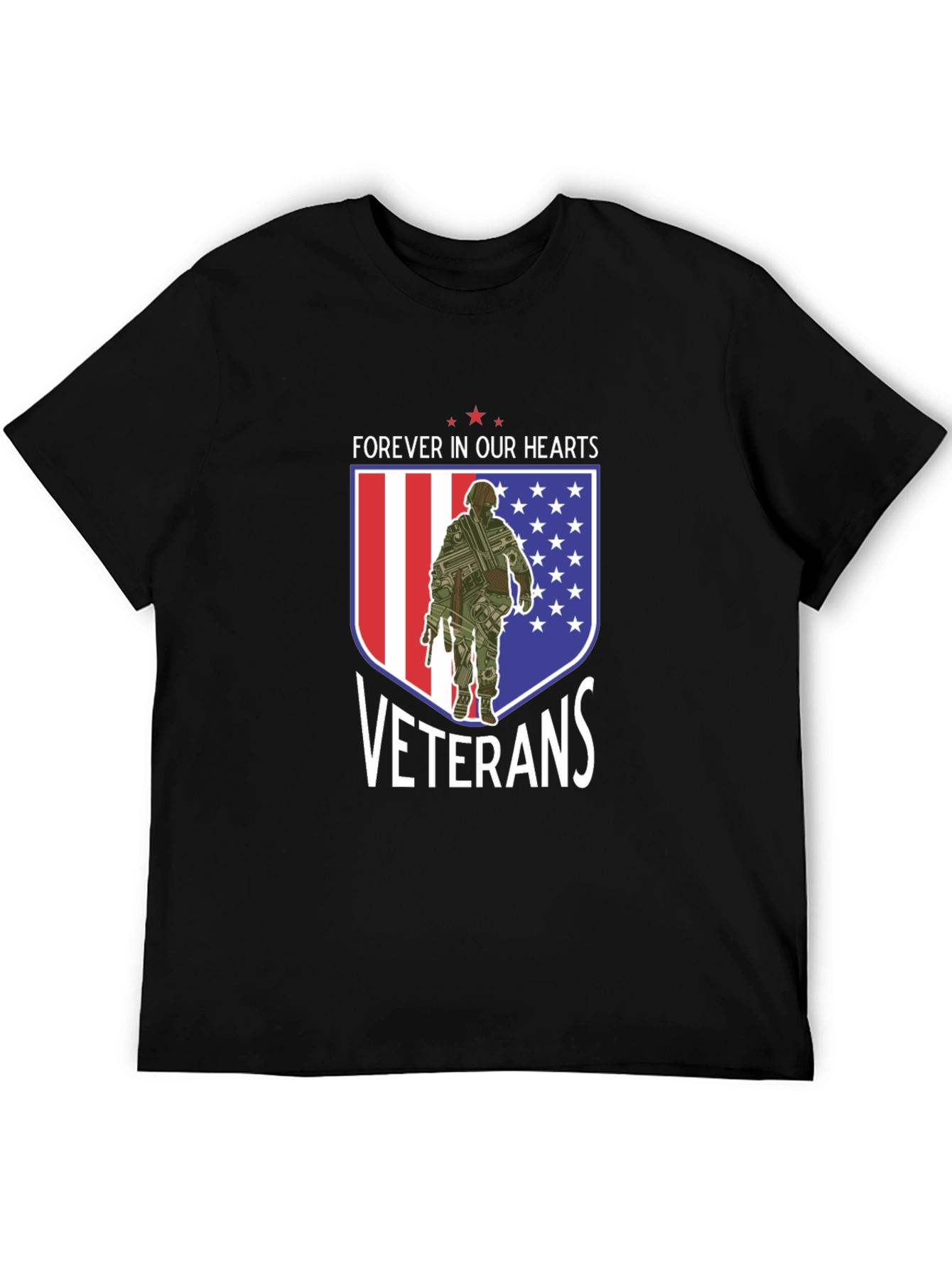 Veterans Forever In Our Hearts Graphic T-Shirt
