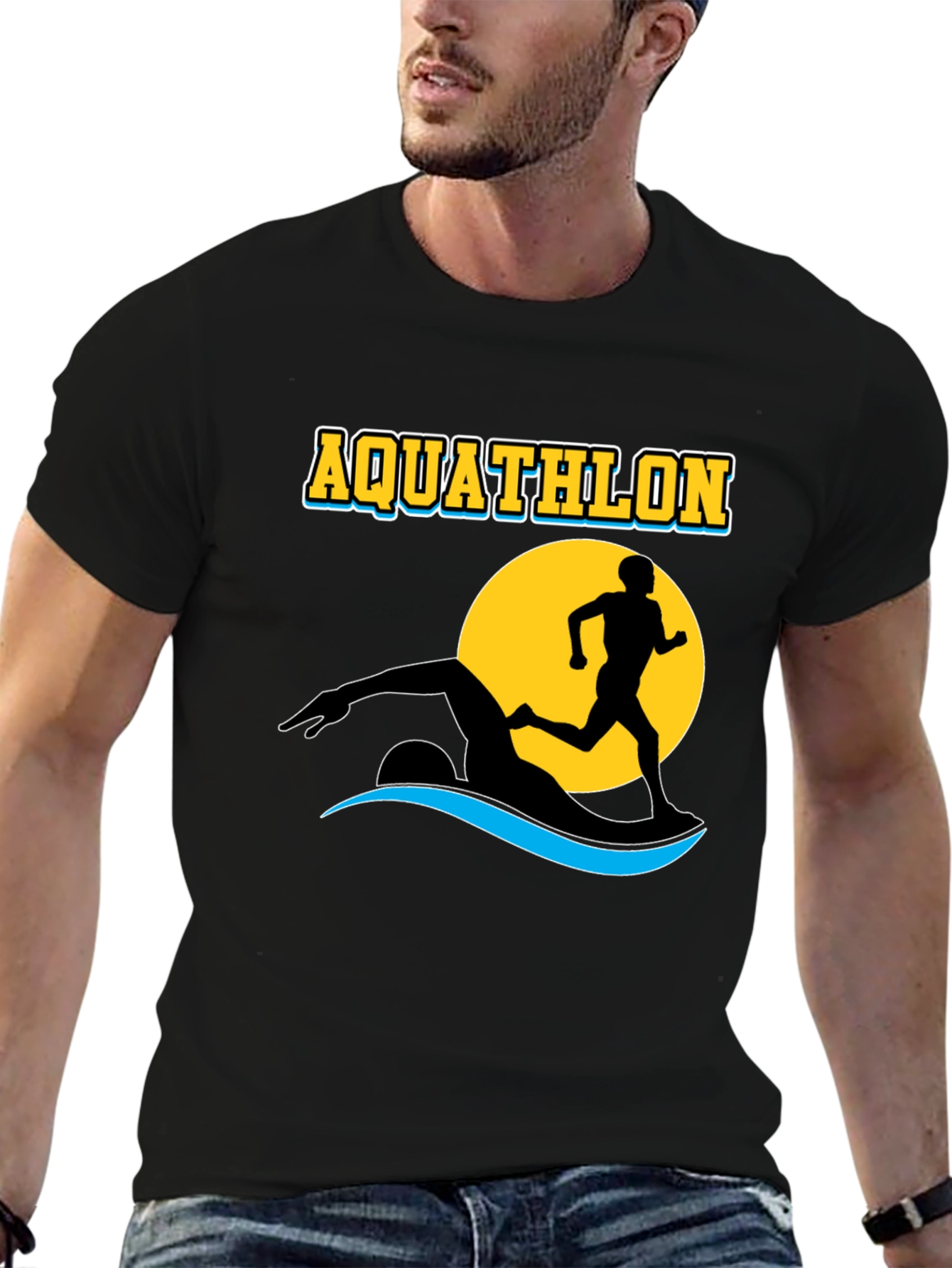 Aquathlon T-Shirt: Swim & Run Design