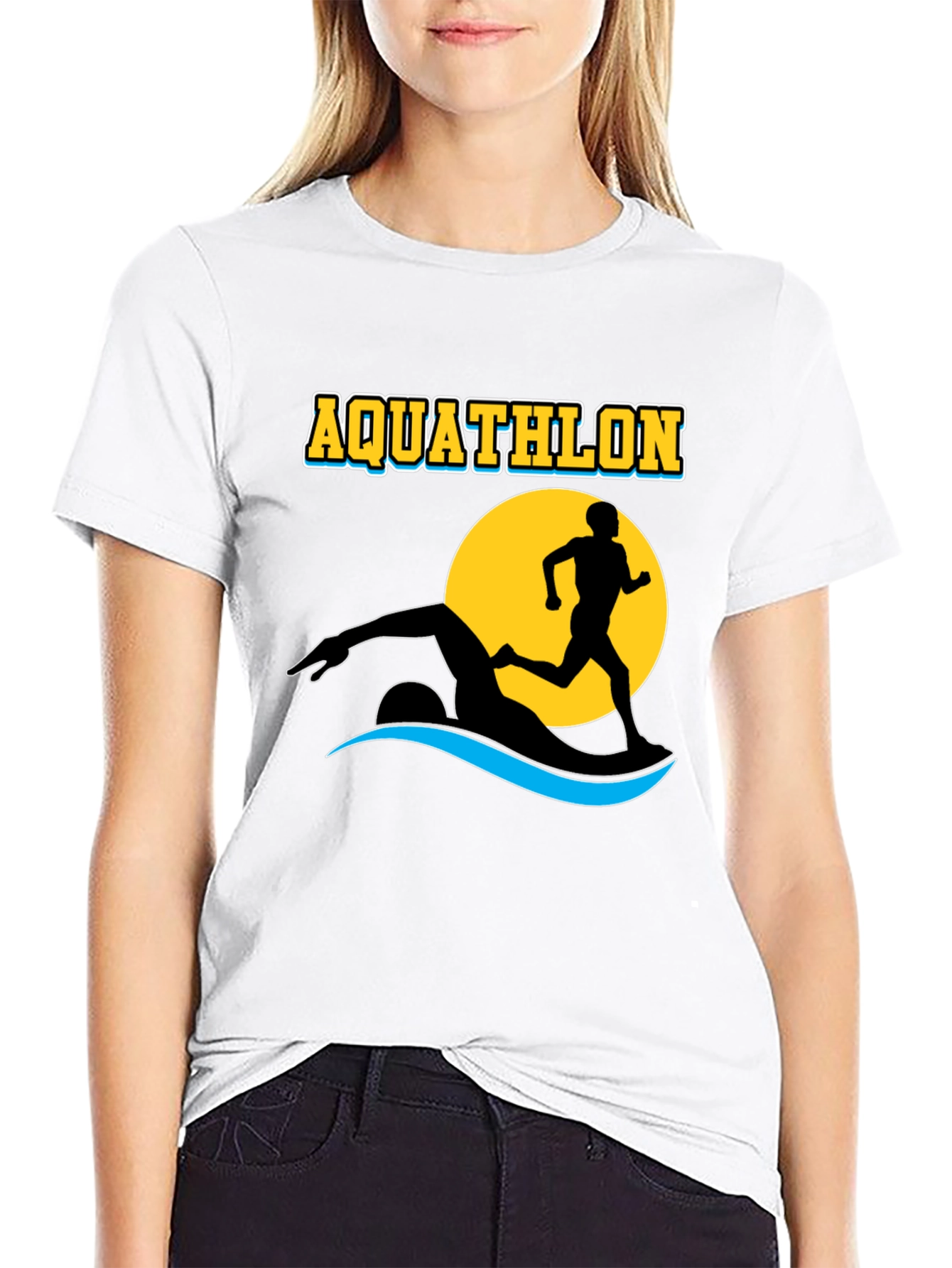 Aquathlon T-Shirt: Swim & Run Design