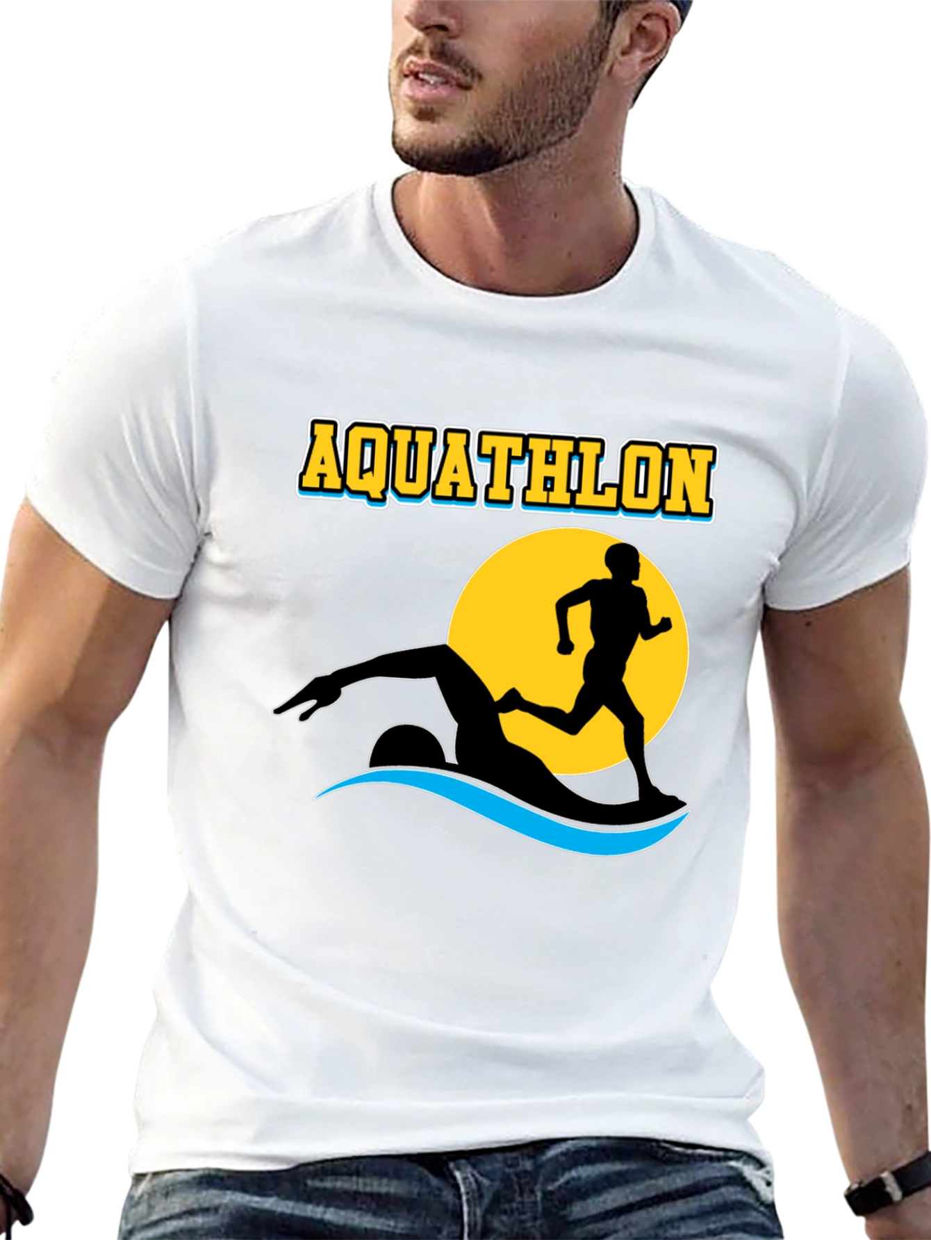 Aquathlon T-Shirt: Swim & Run Design