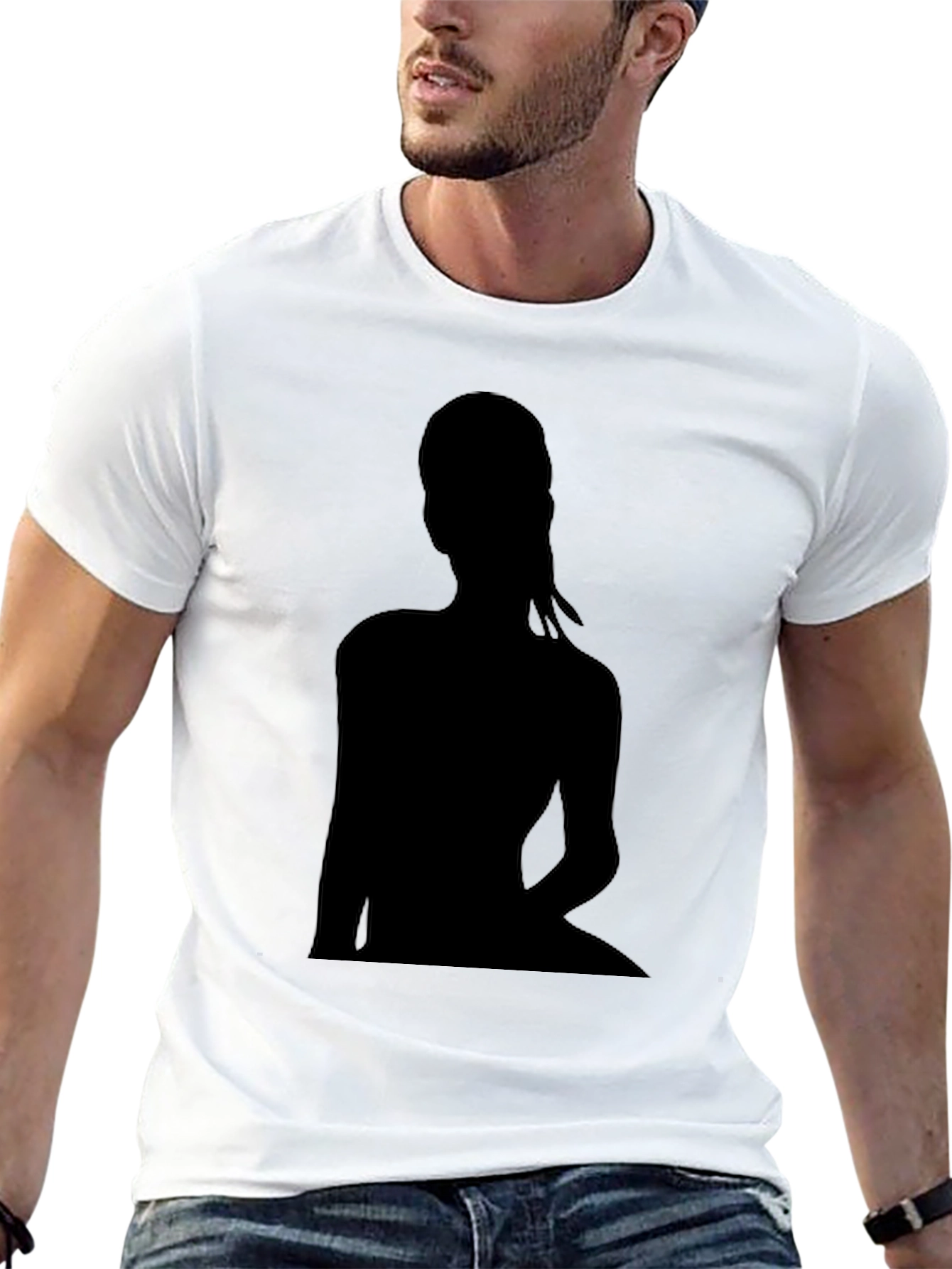 Silhouette Graphic Black Tee