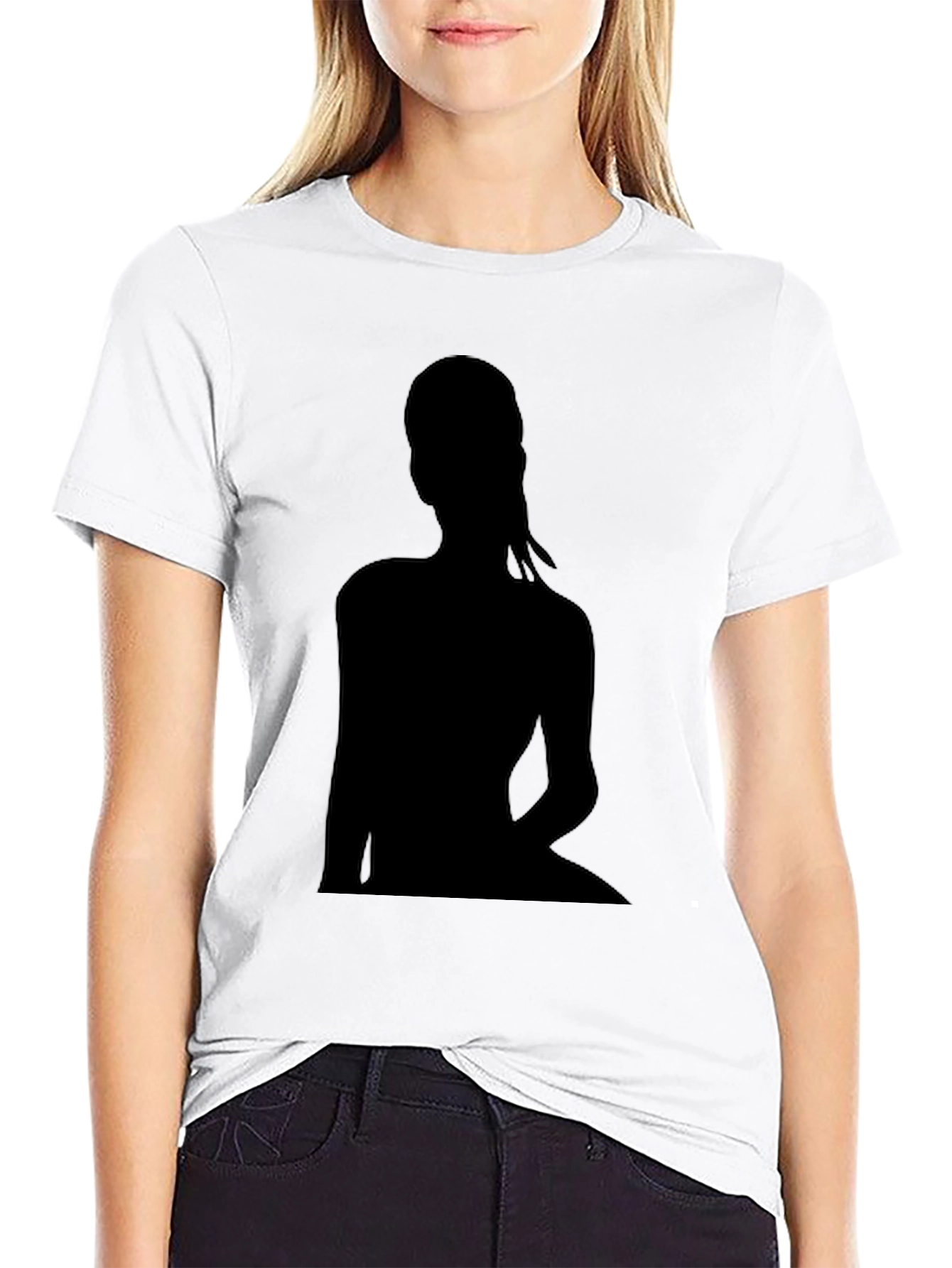 Silhouette Graphic Black Tee