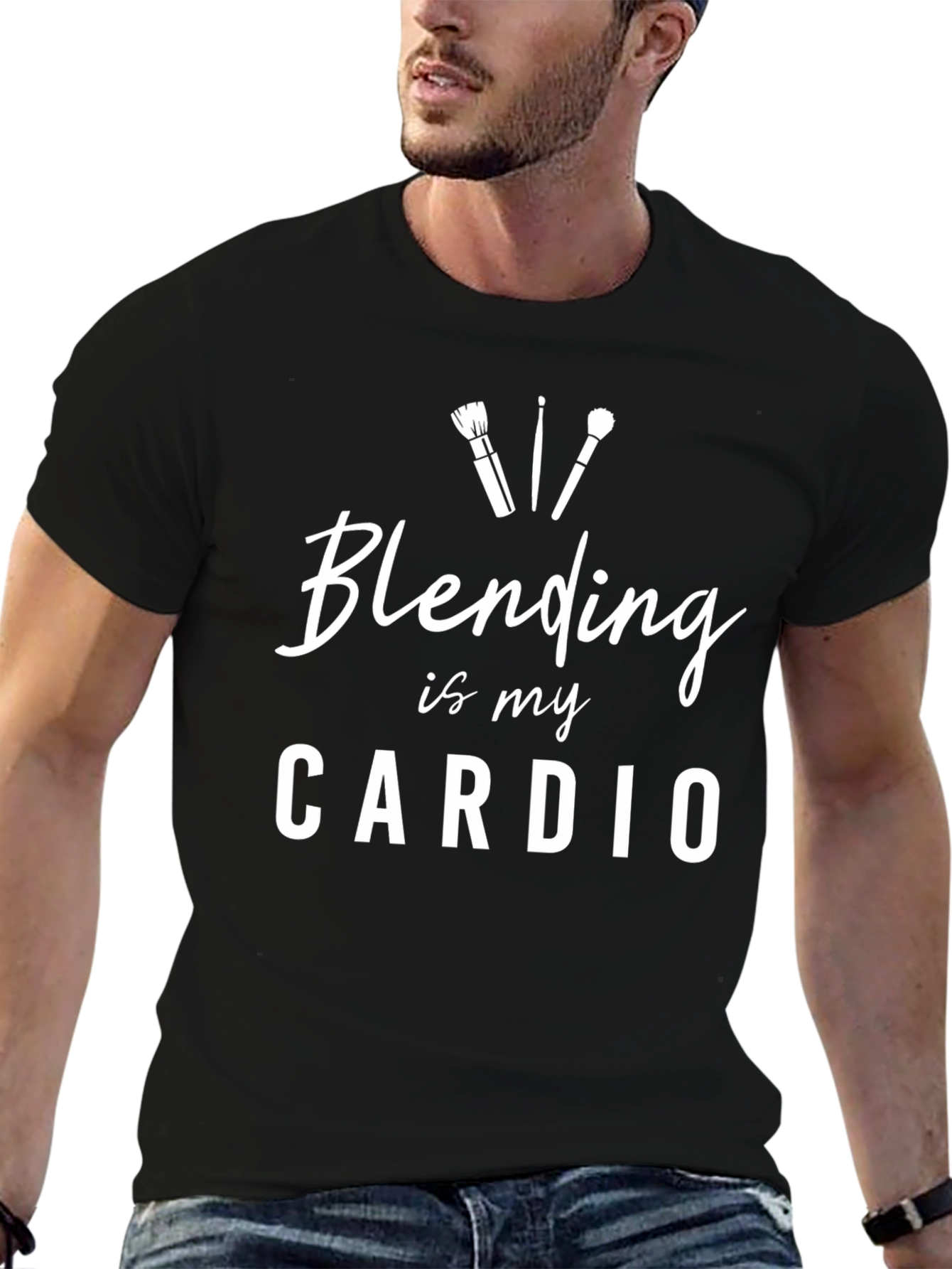 Blending is My Cardio Black T-Shirt