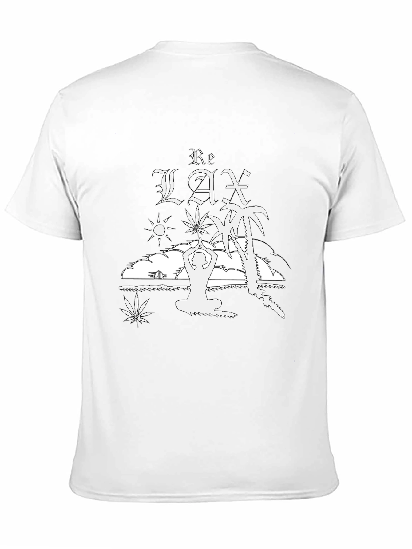 Relax Graphic T-Shirt - Black Cotton Tee