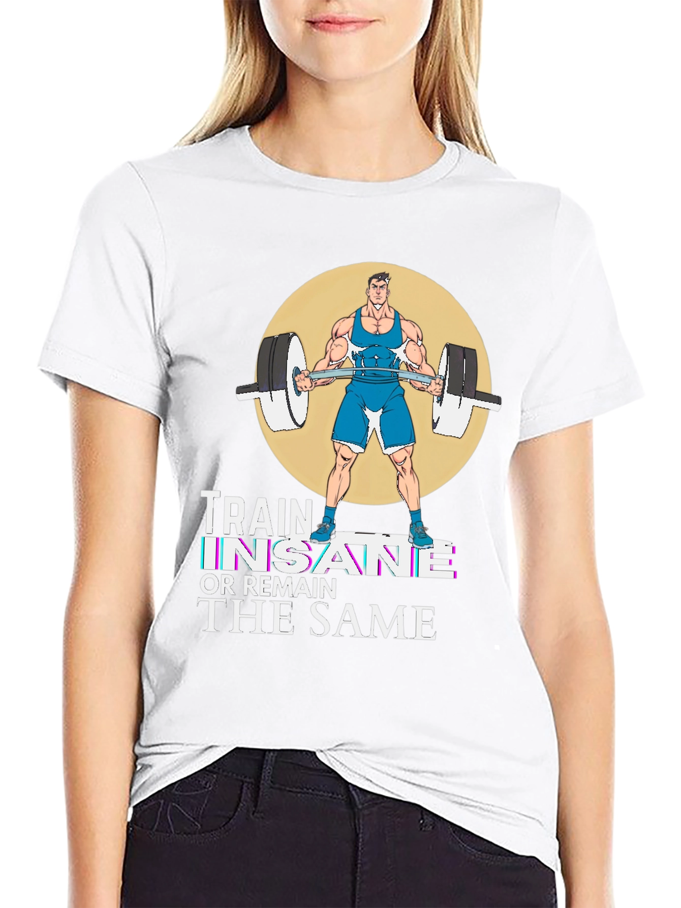 Train Insane Graphic T-Shirt - Workout Motivation Tee