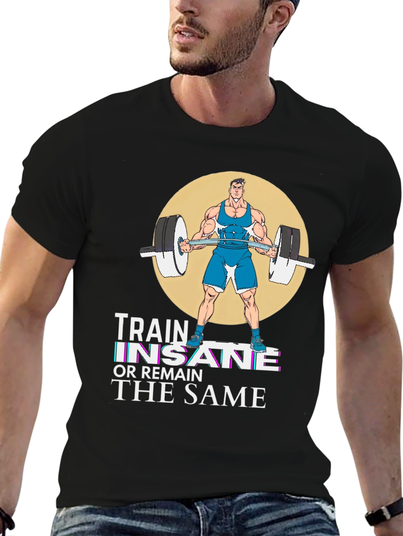 Train Insane Graphic T-Shirt - Workout Motivation Tee