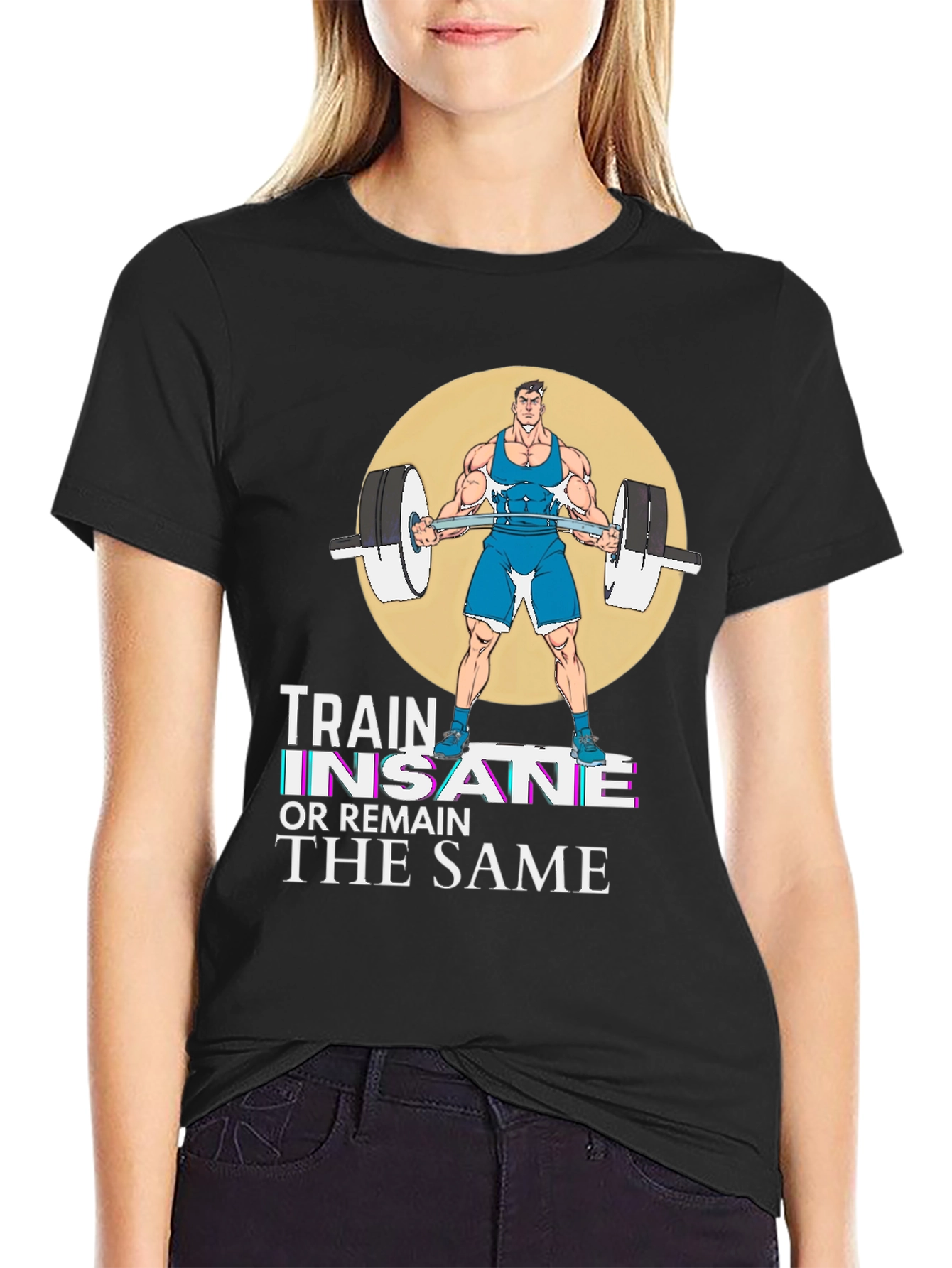 Train Insane Graphic T-Shirt - Workout Motivation Tee