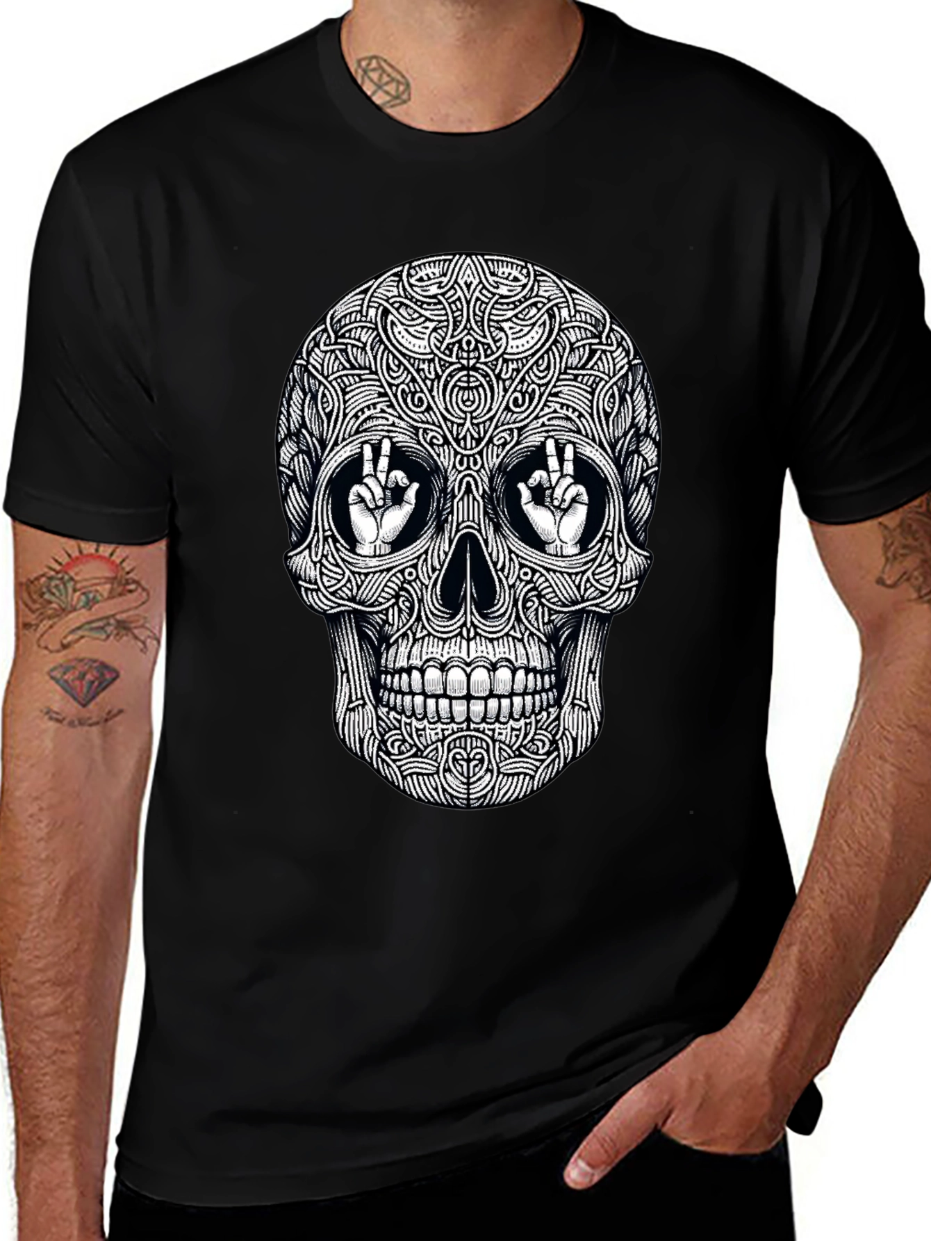 Skull Graphic Tee - Peace & Style